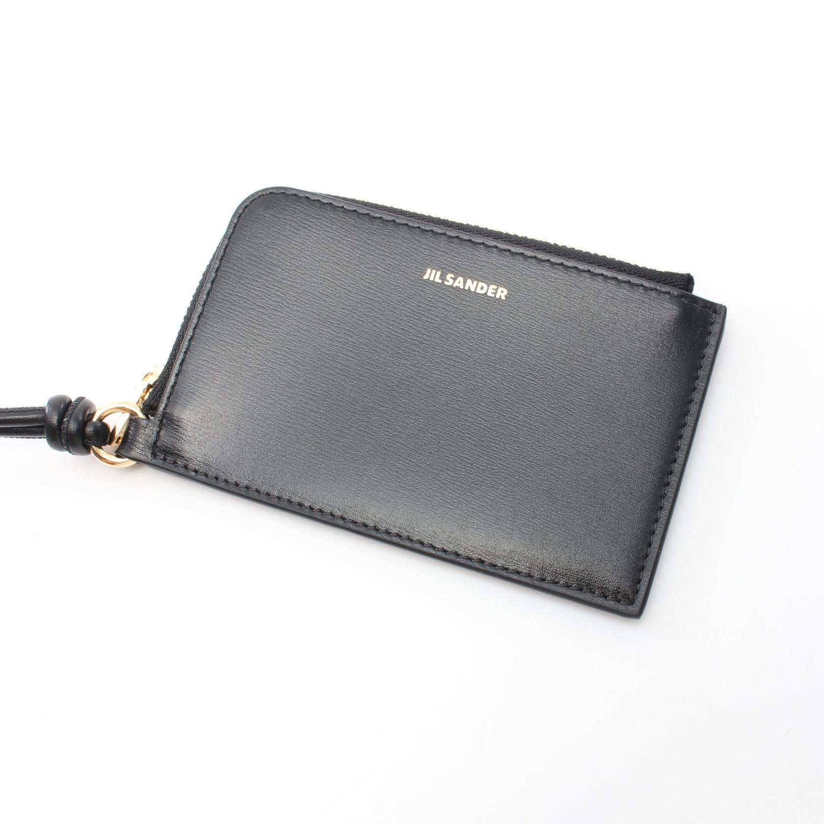 Jil Sander Leather Coin Case Black