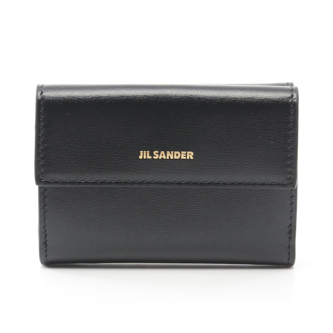 Jil Sander Leather Tri-Fold Wallet Black