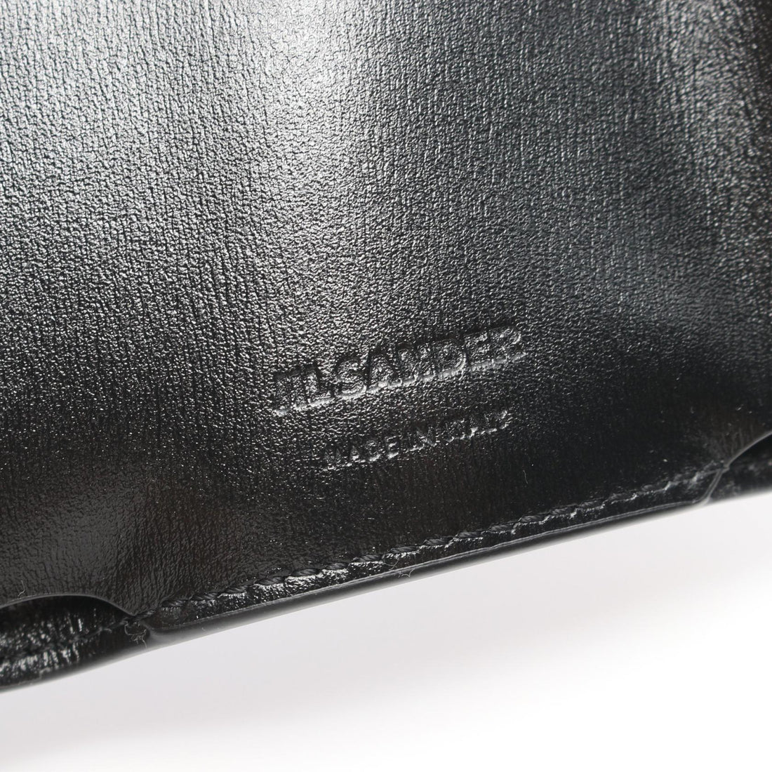 Jil Sander Leather Tri-Fold Wallet Black