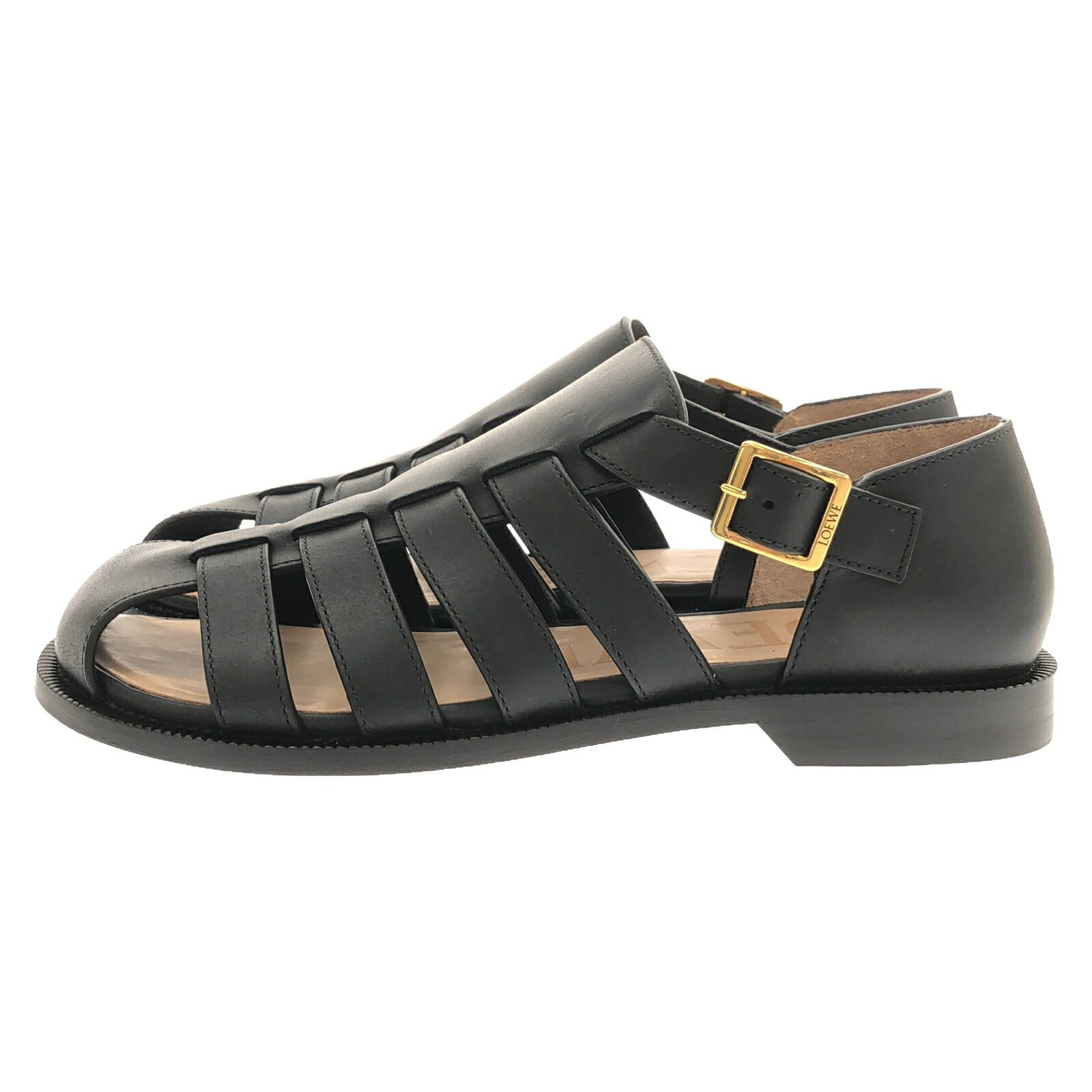 Loewe Leather Sandals Black