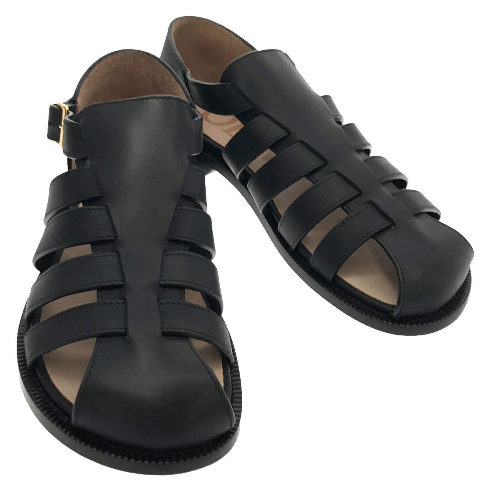 Loewe Leather Sandals Black