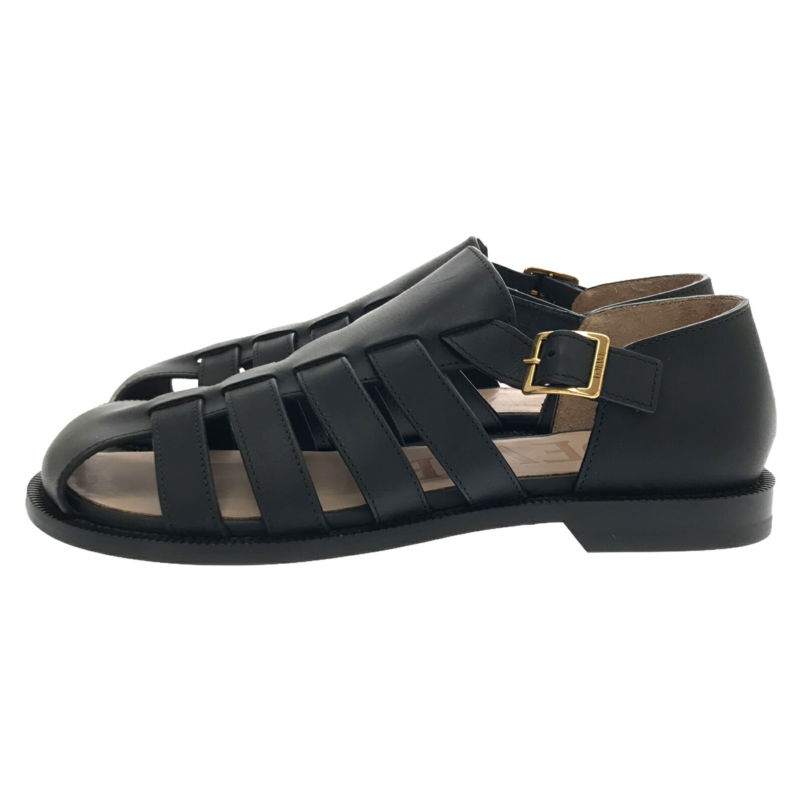 Loewe Leather Sandals Black