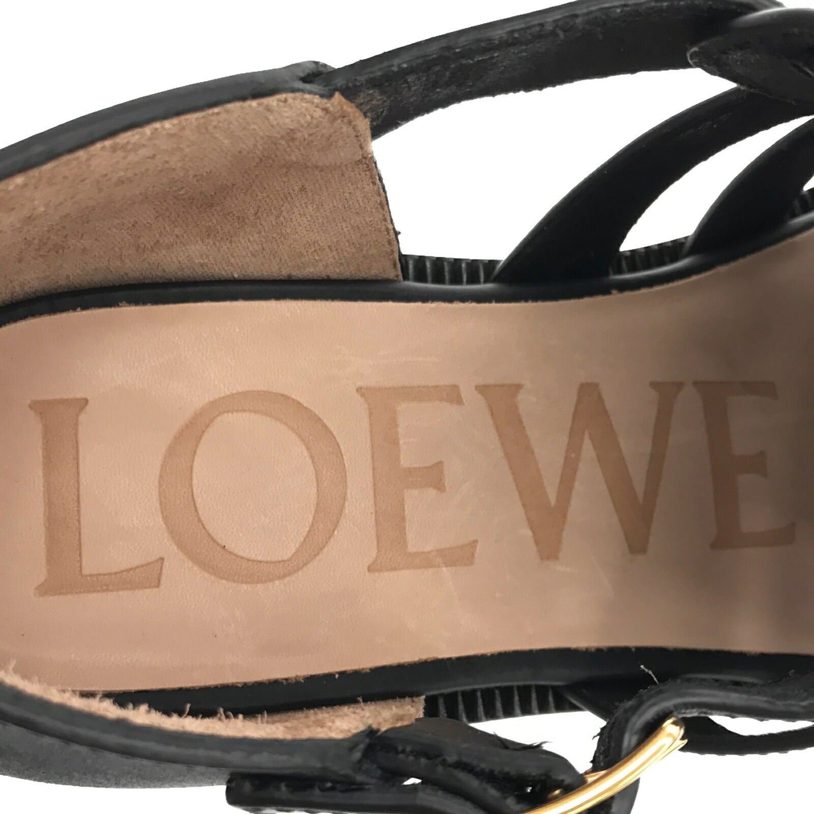 Loewe Leather Sandals Black