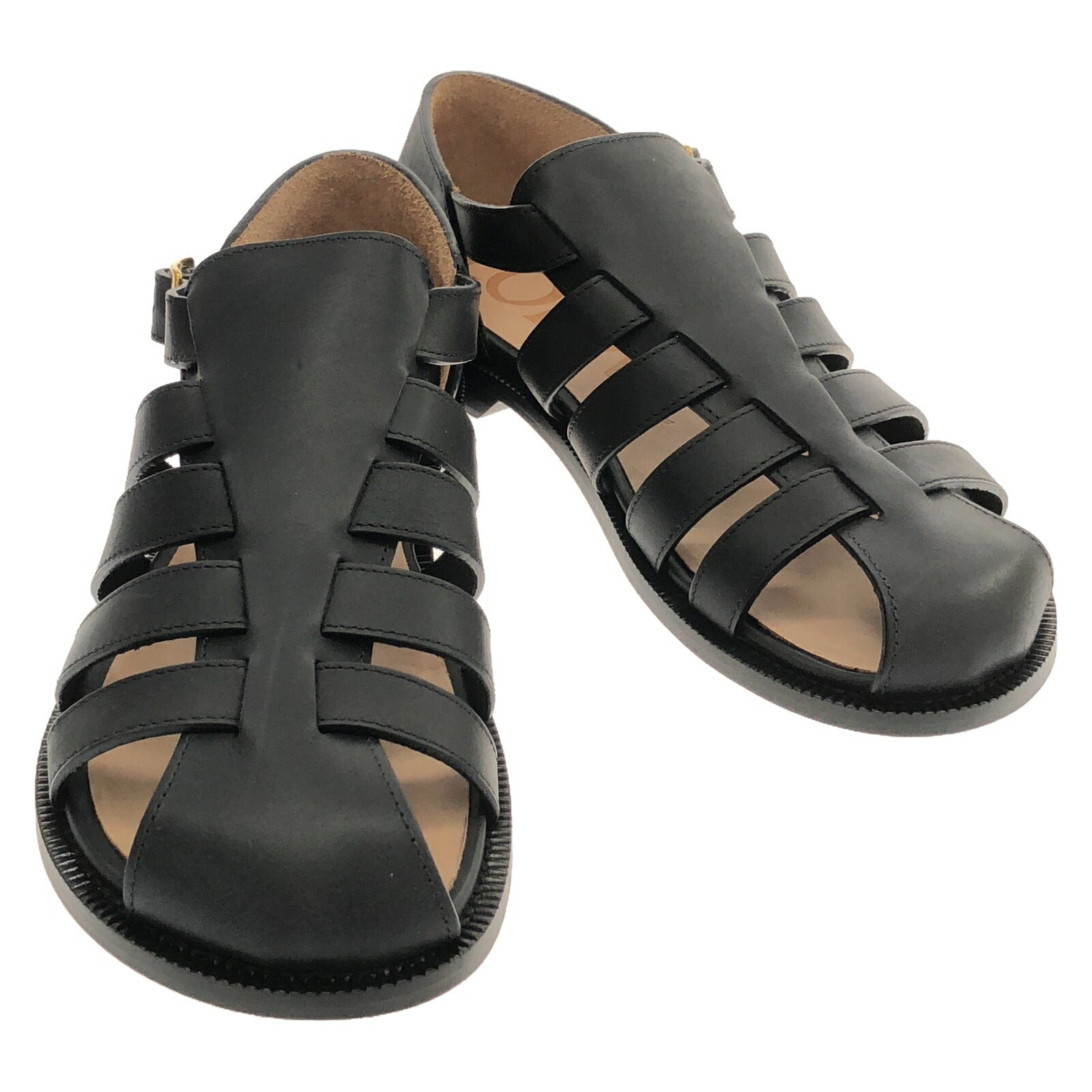 Loewe Leather Sandals Black Women