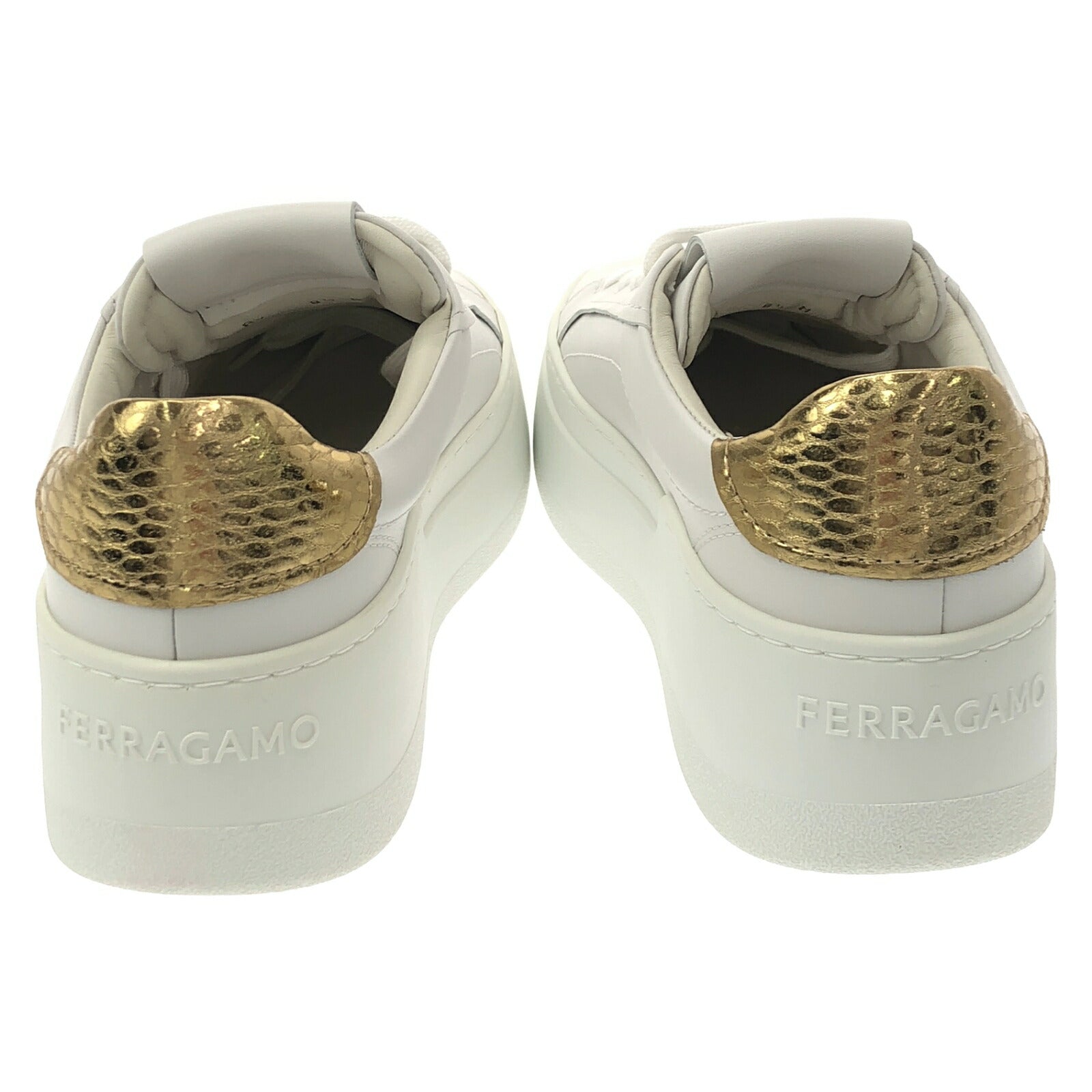 Salvatore Ferragamo Leather Sneakers White