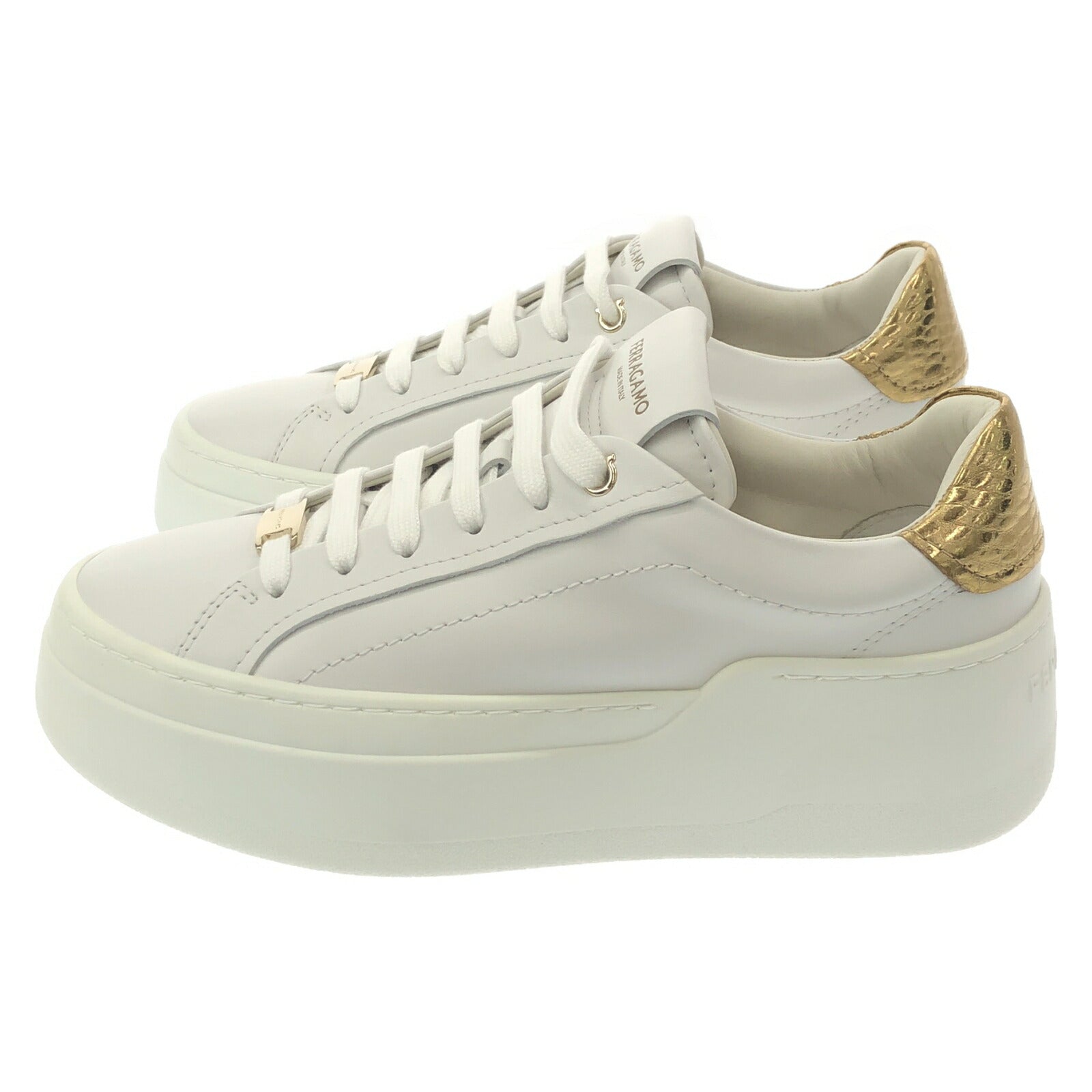 Salvatore Ferragamo Leather Sneakers White