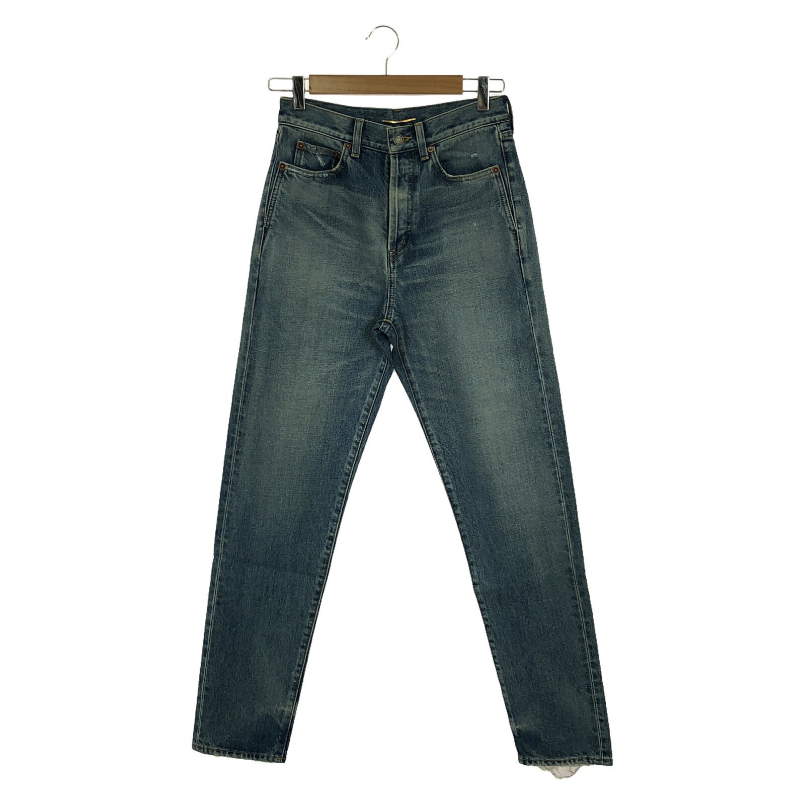 Yves Saint Laurent Cotton Denim Pants Blue