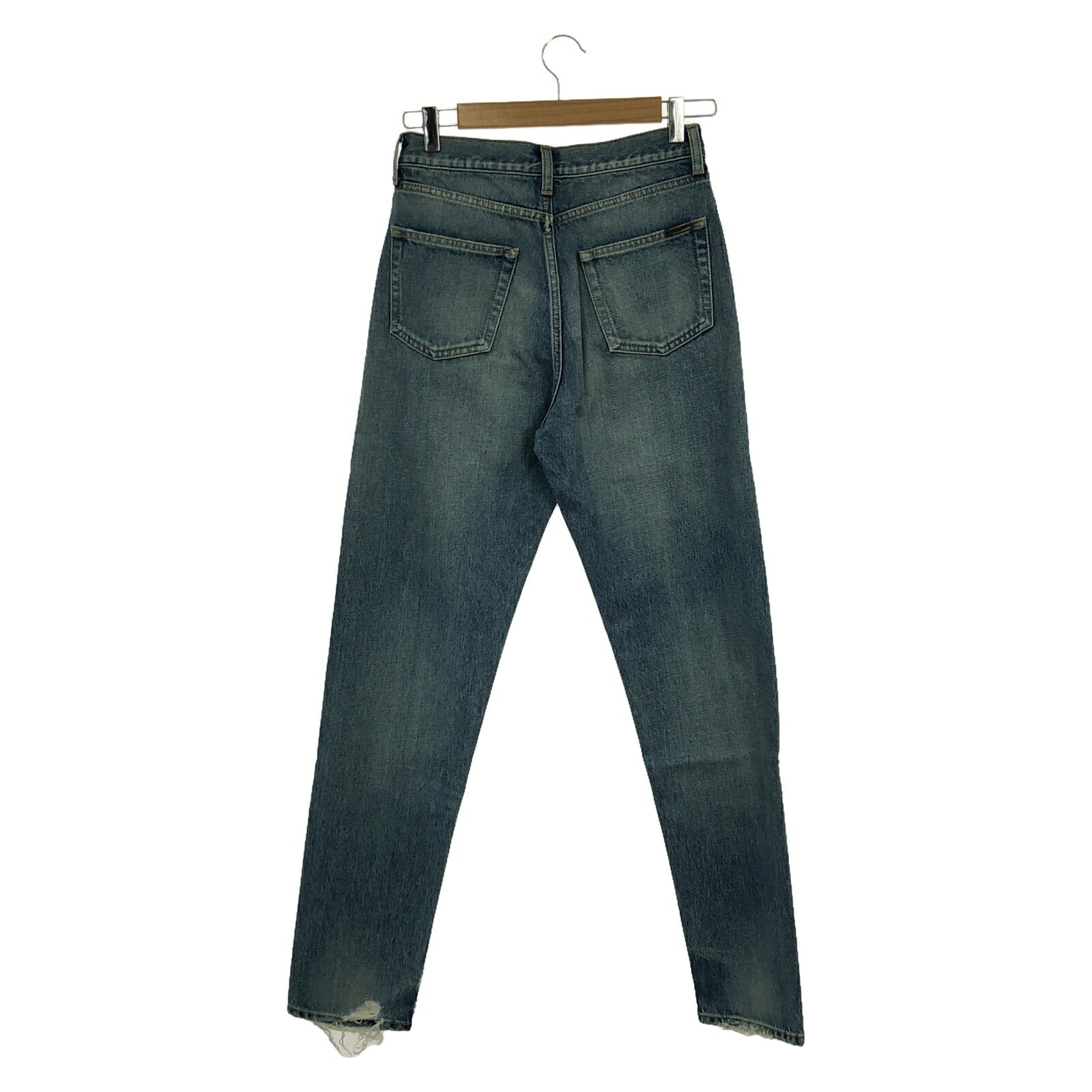 Yves Saint Laurent Cotton Denim Pants Blue