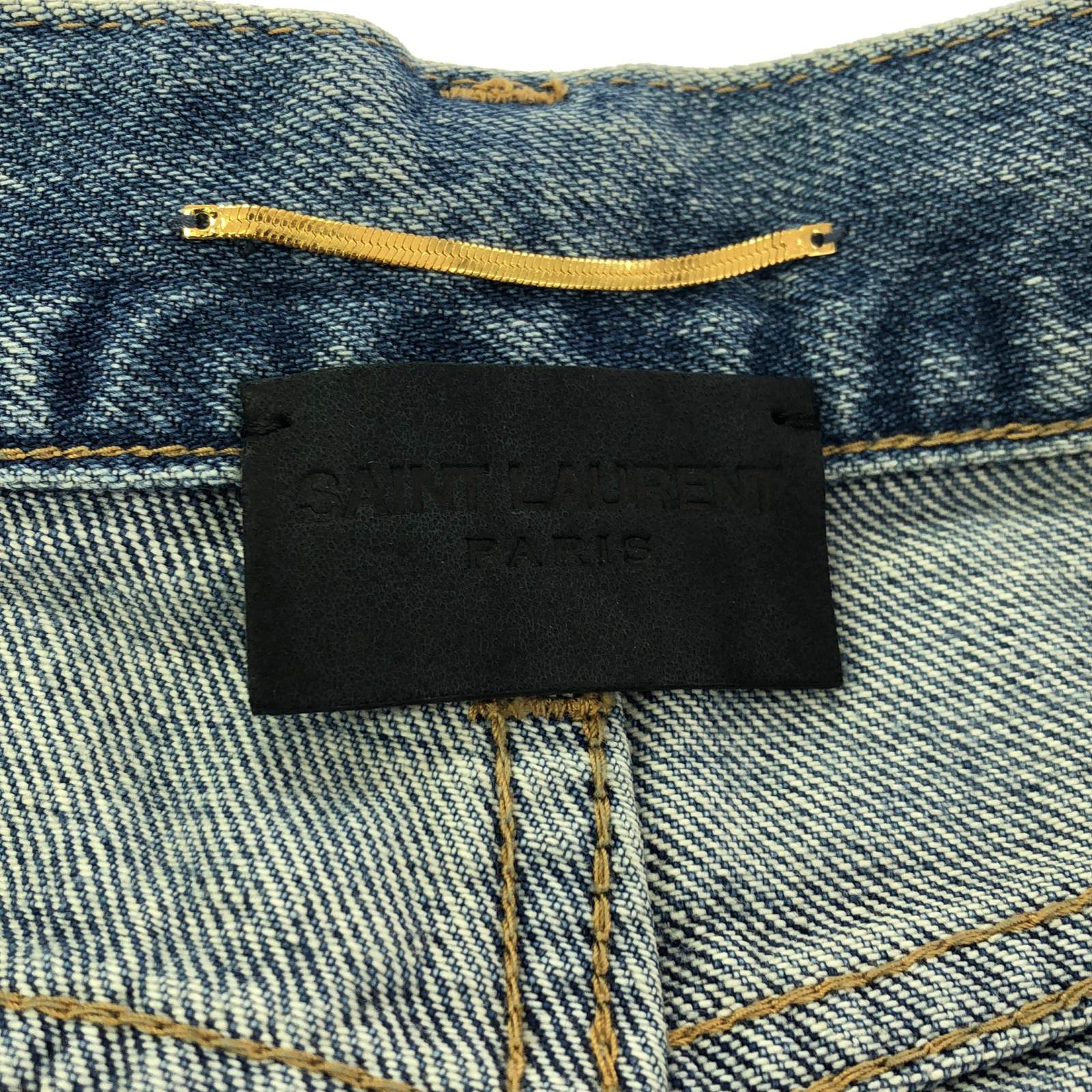 Yves Saint Laurent Cotton Denim Pants Blue