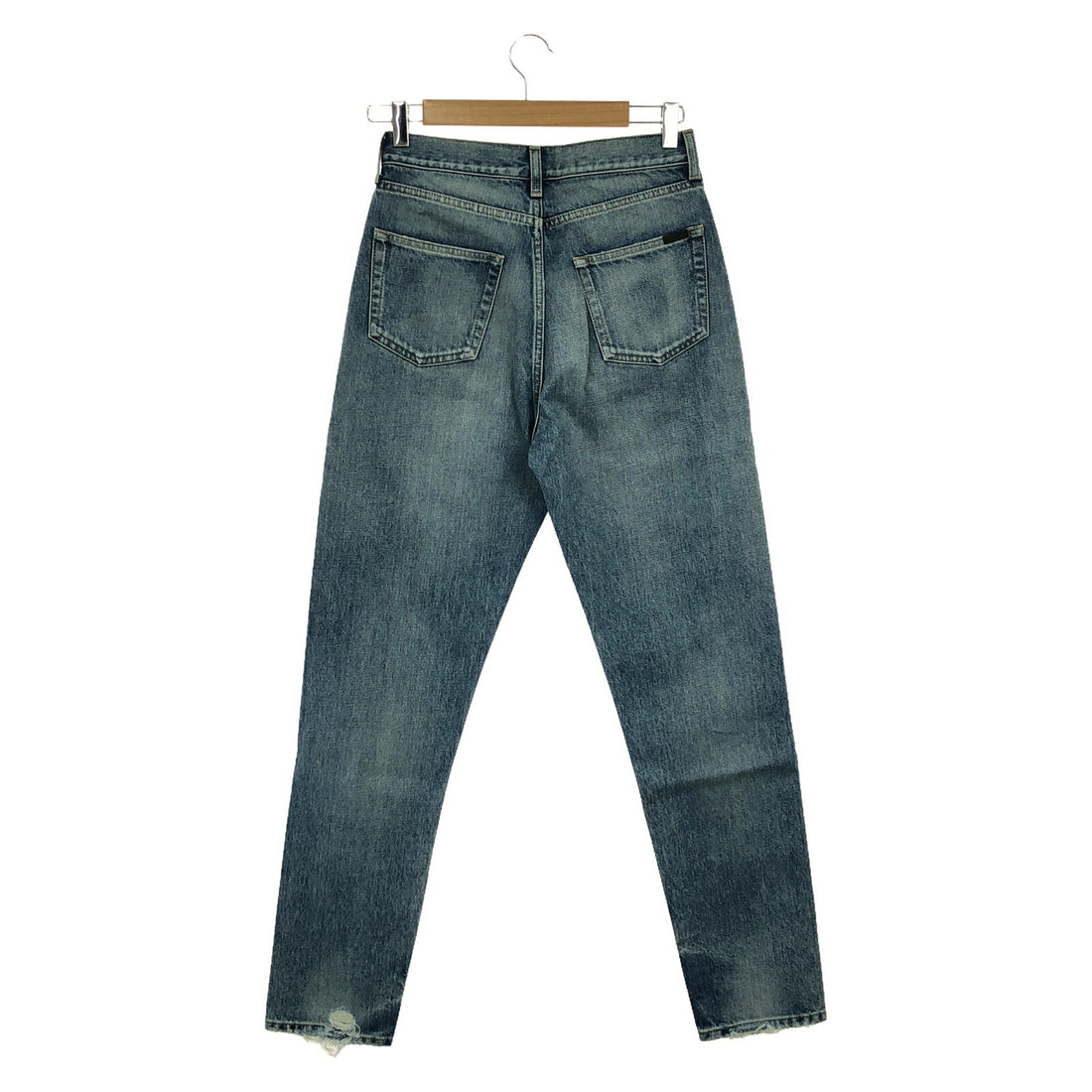 Saint Laurent Cotton Denim Pants Blue