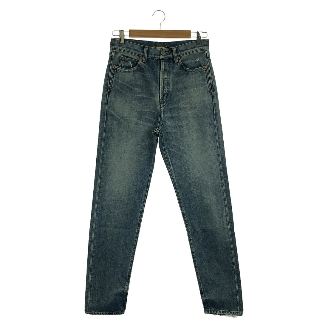 Yves Saint Laurent Cotton Denim Pants Blue