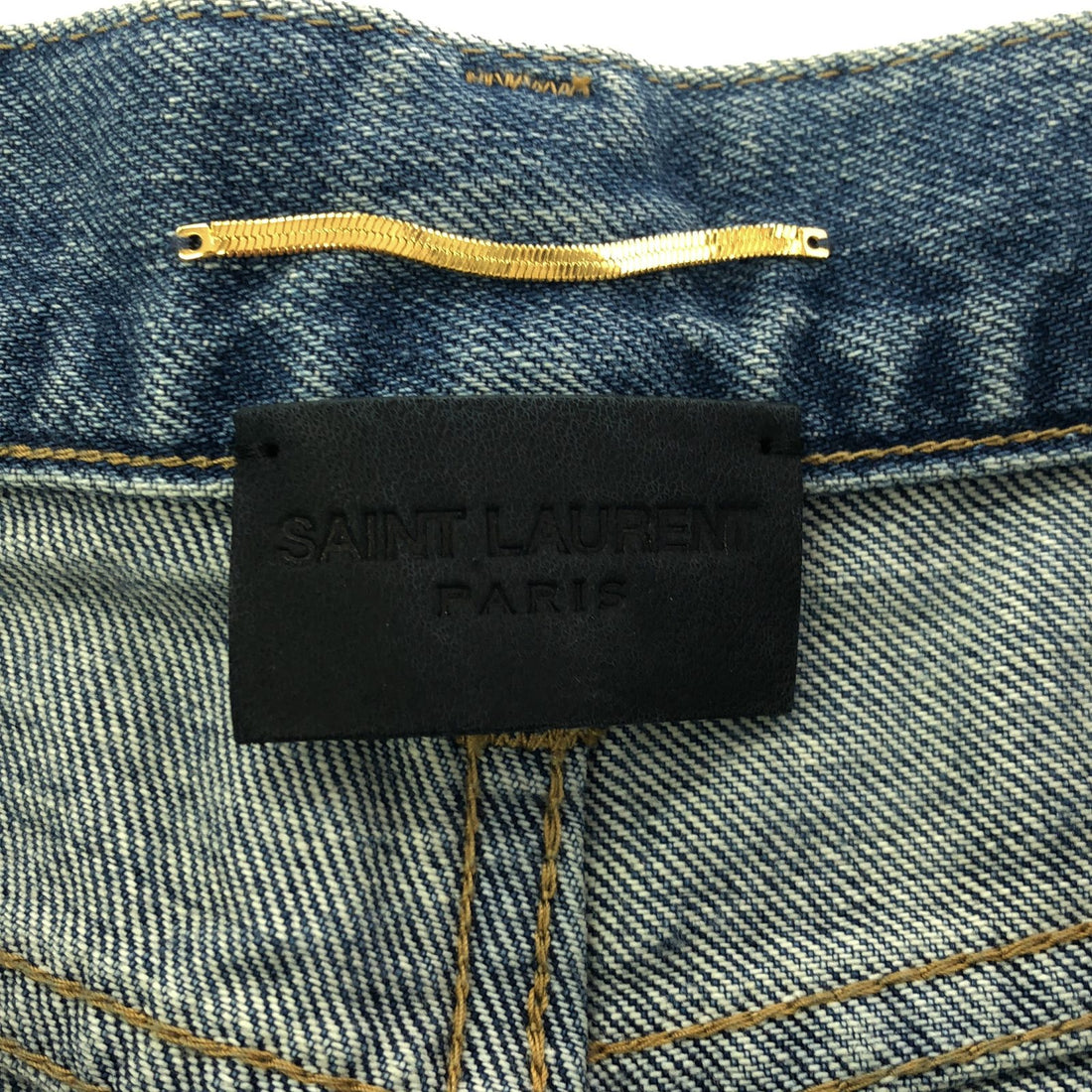 Yves Saint Laurent Cotton Denim Pants Blue