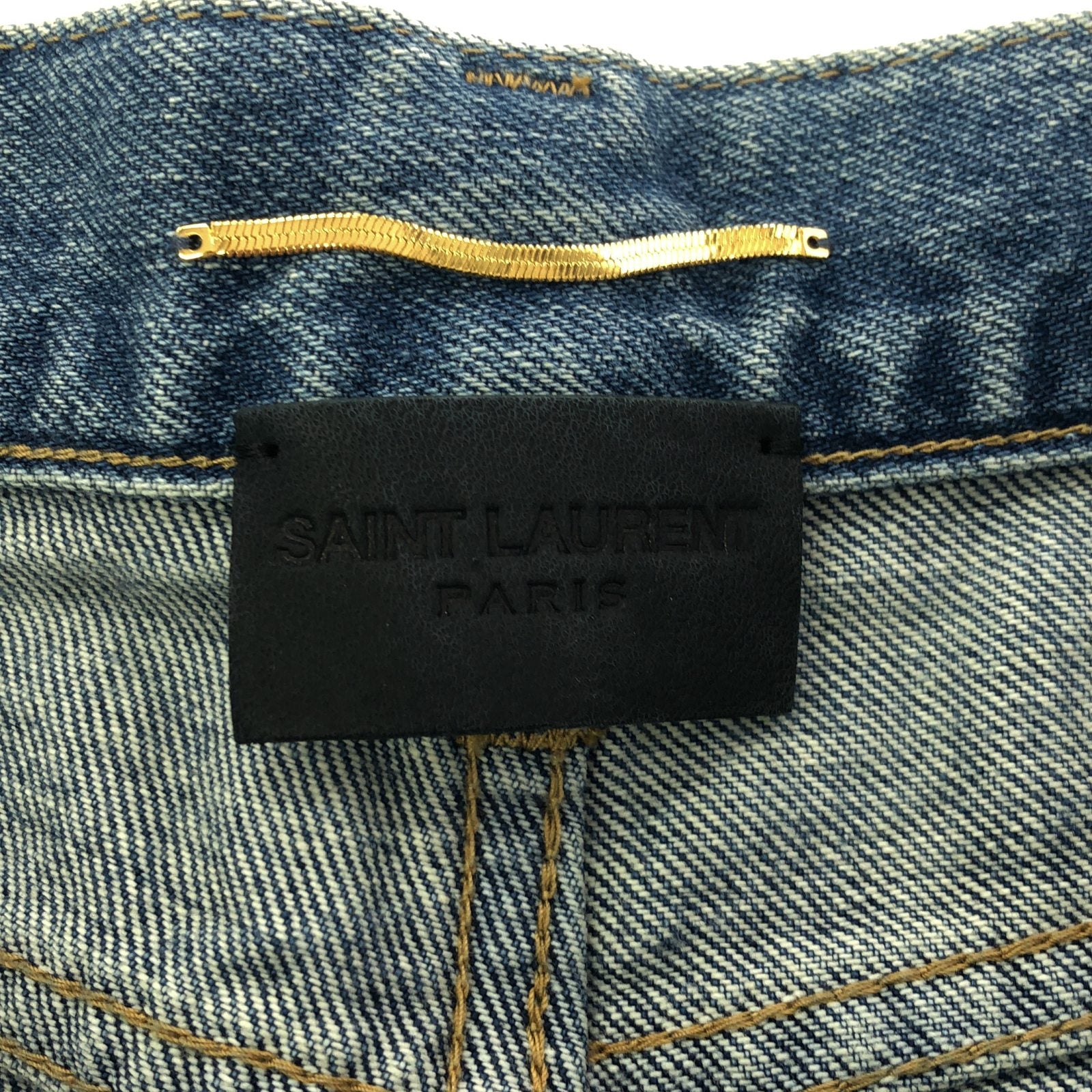 Saint Laurent Denim Pants Cotton Blue