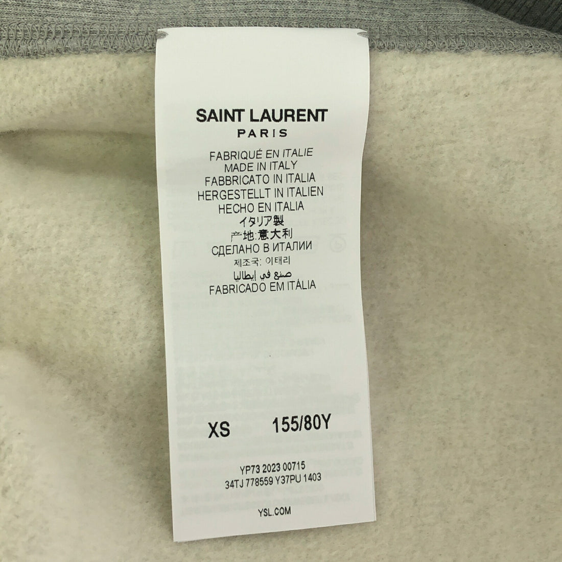 Yves Saint Laurent Cotton Hoodie XS