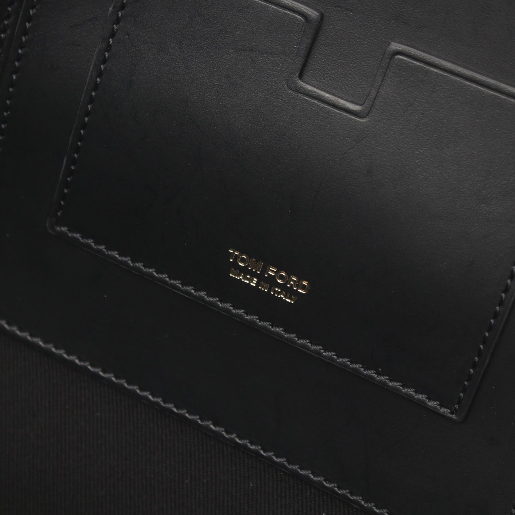 Tom Ford Leather Clutch Bag Black