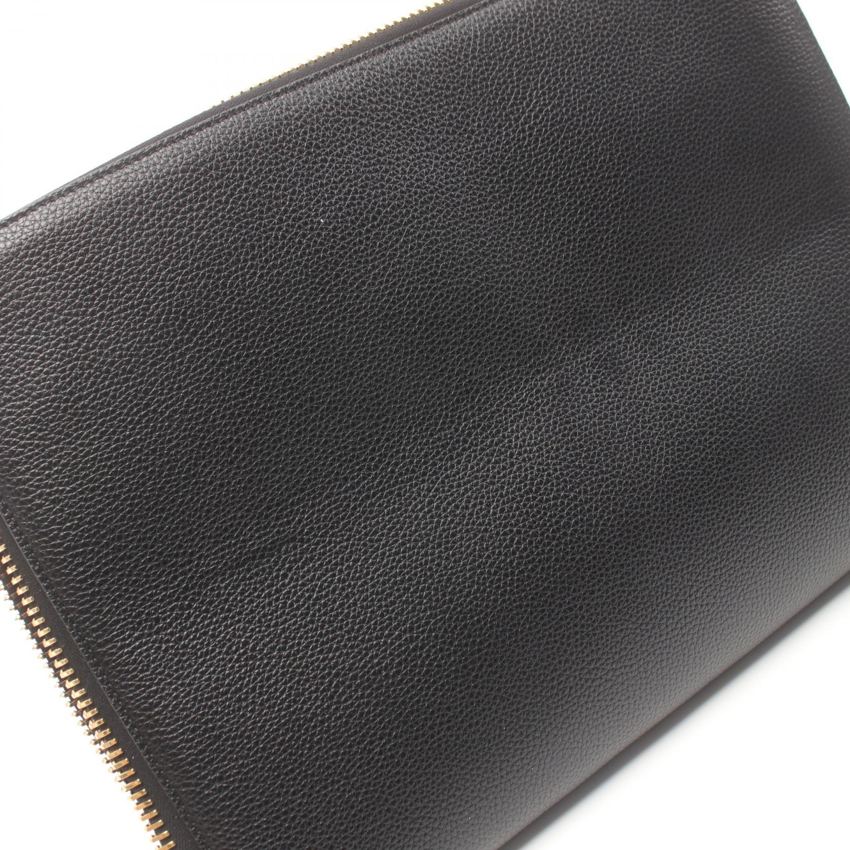 Tom Ford Leather Clutch Bag Black