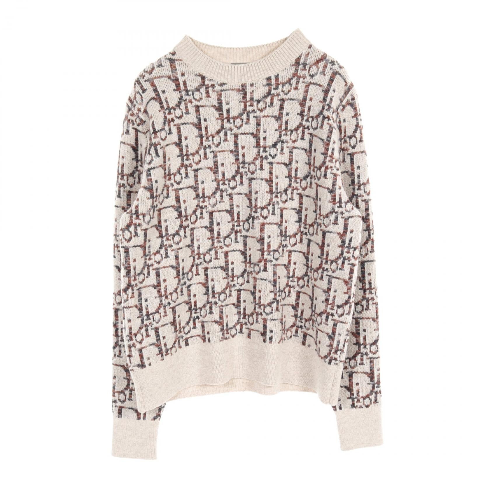 Dior Oblique Wool Knit Top Beige