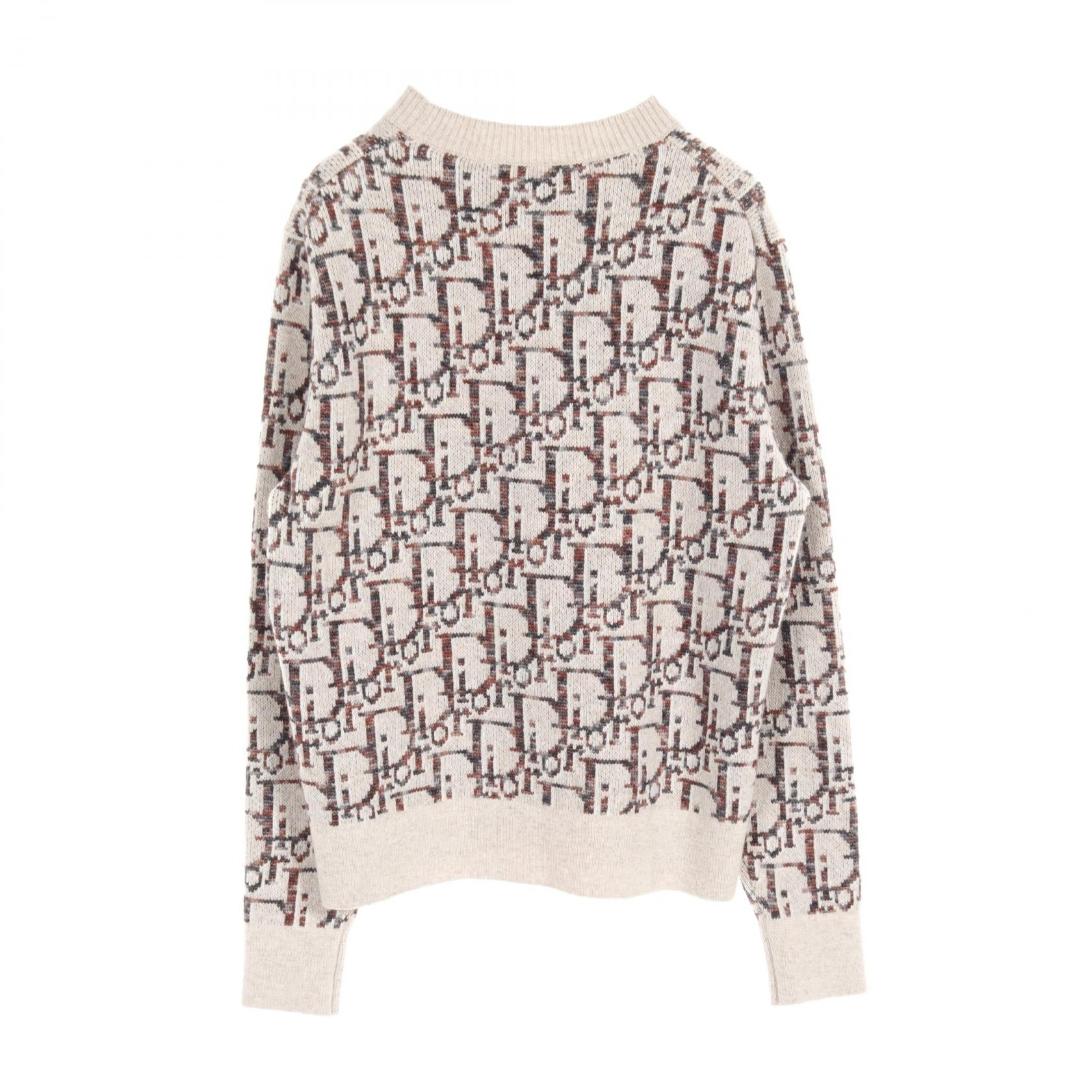 Dior Oblique Wool Knit Top Beige