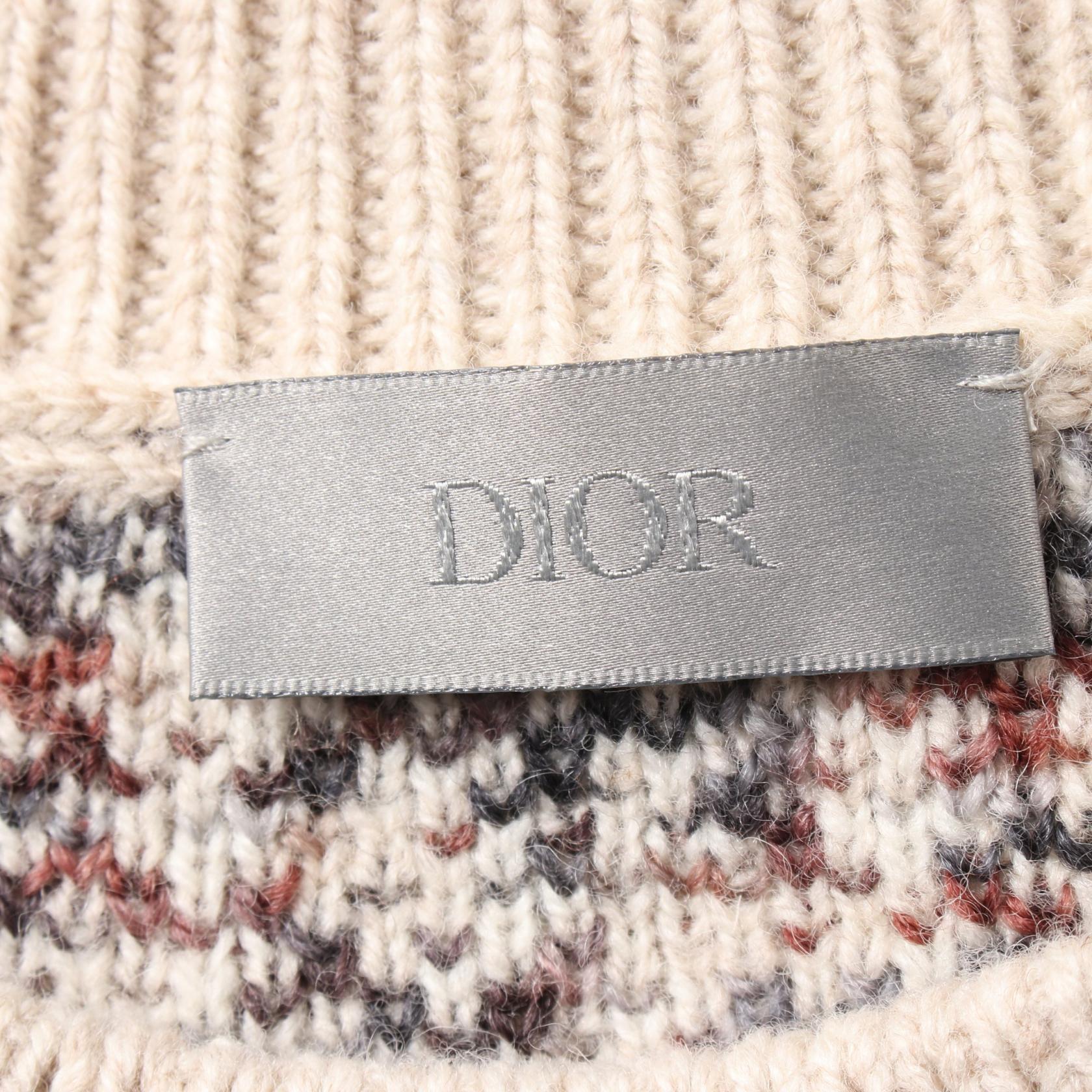 Dior Oblique Wool Knit Top Beige