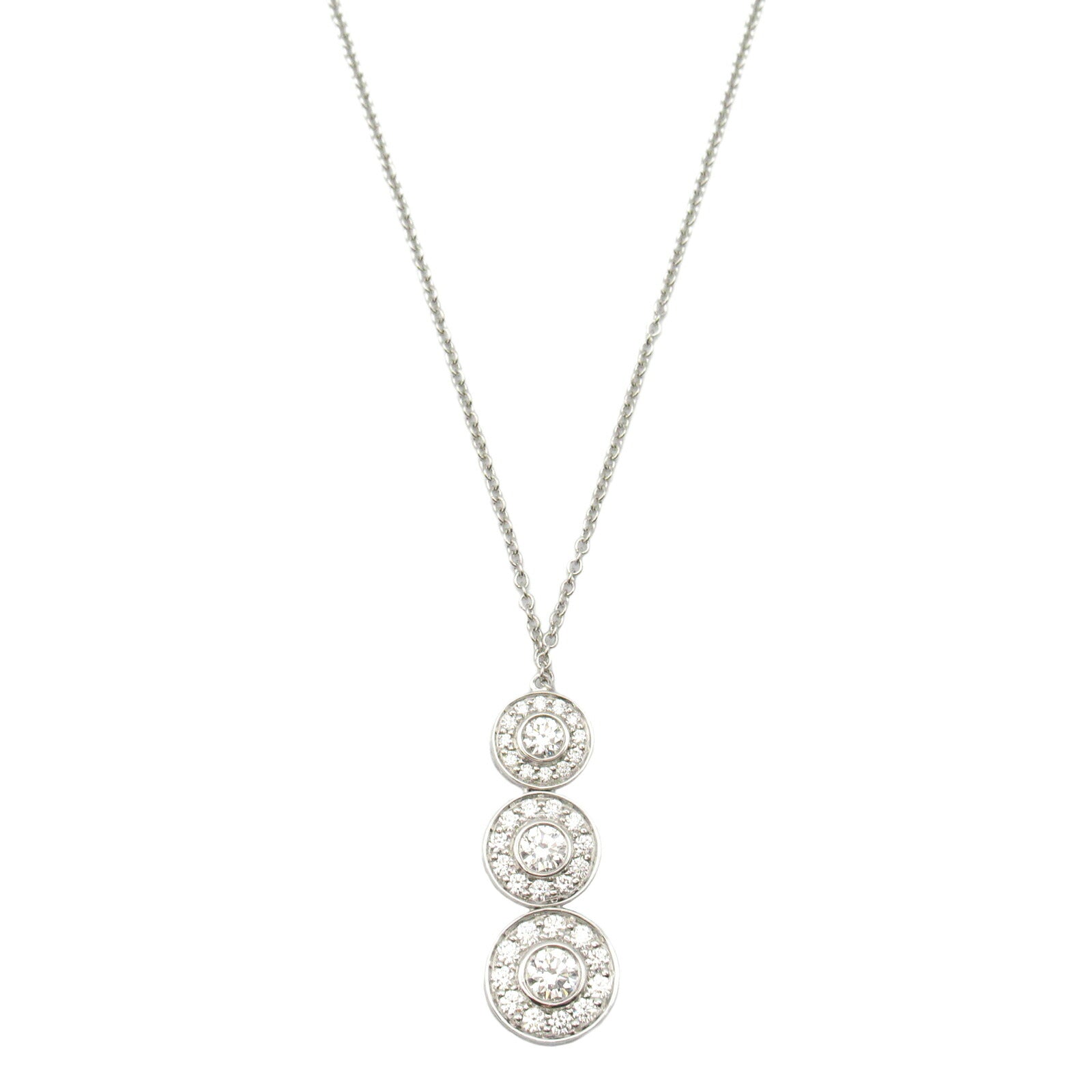 Tiffany & Co Triple Drop Diamond Necklace Pt950