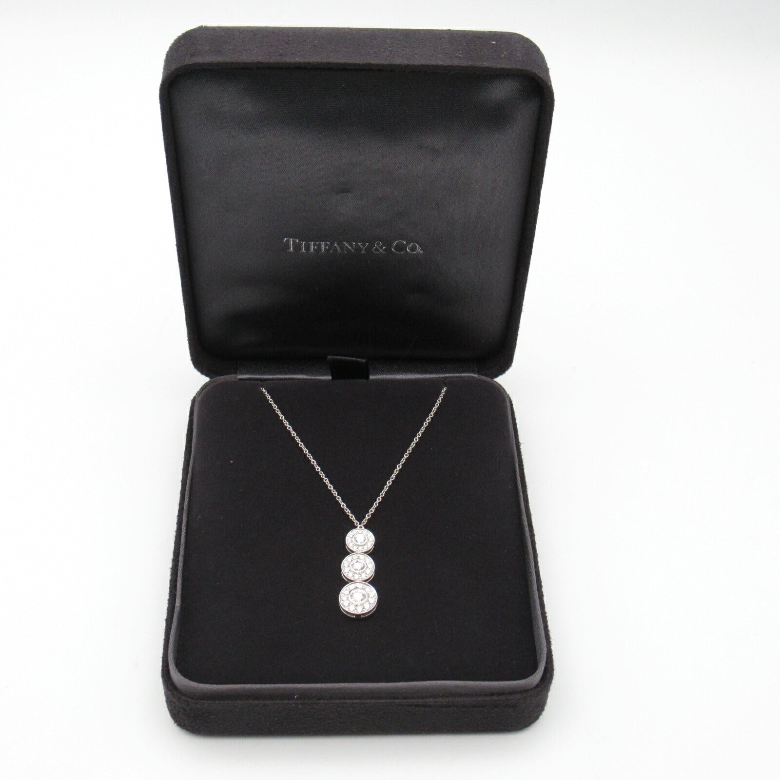 Tiffany & Co Triple Drop Diamond Necklace Pt950