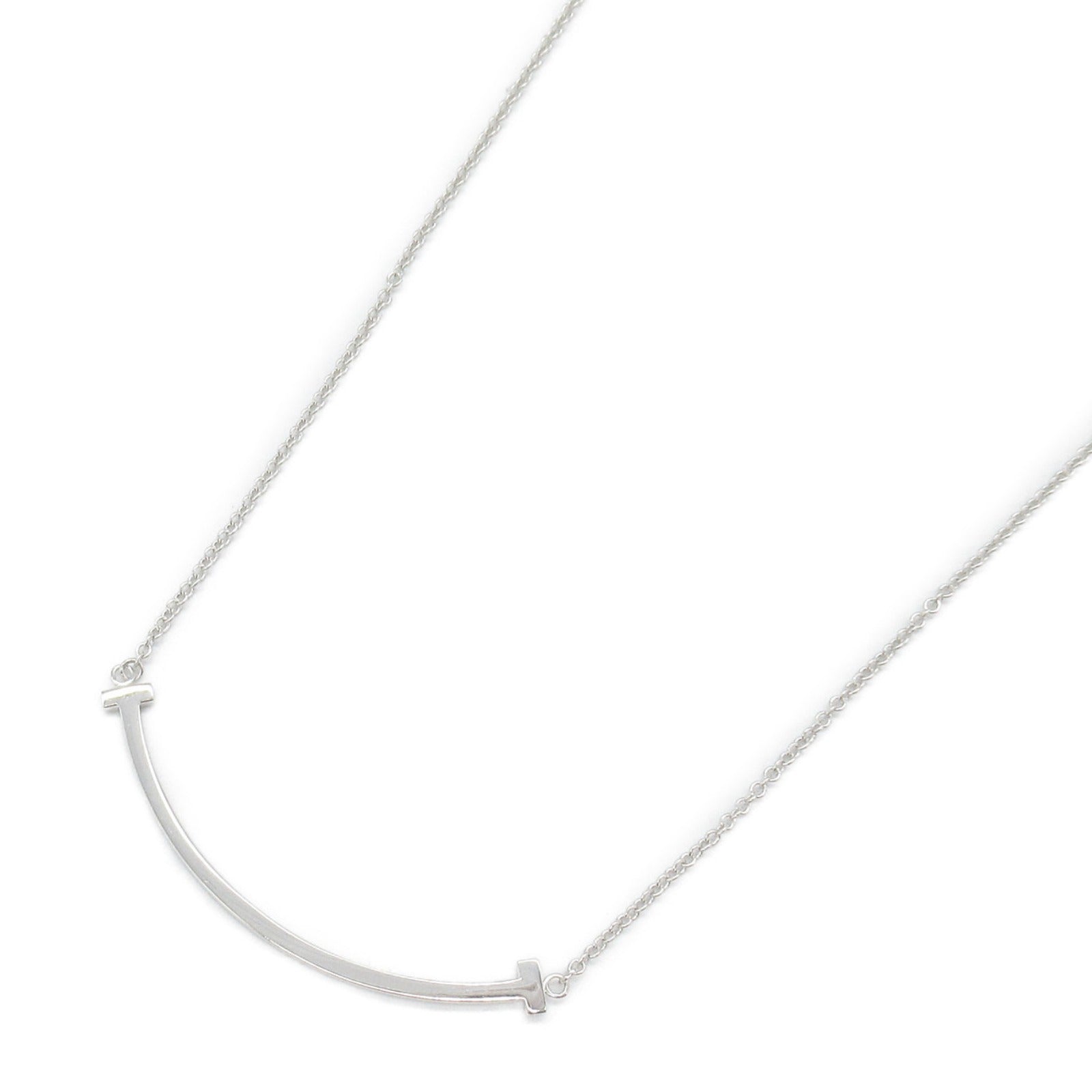 Tiffany & Co T Smile Small Necklace K18WG