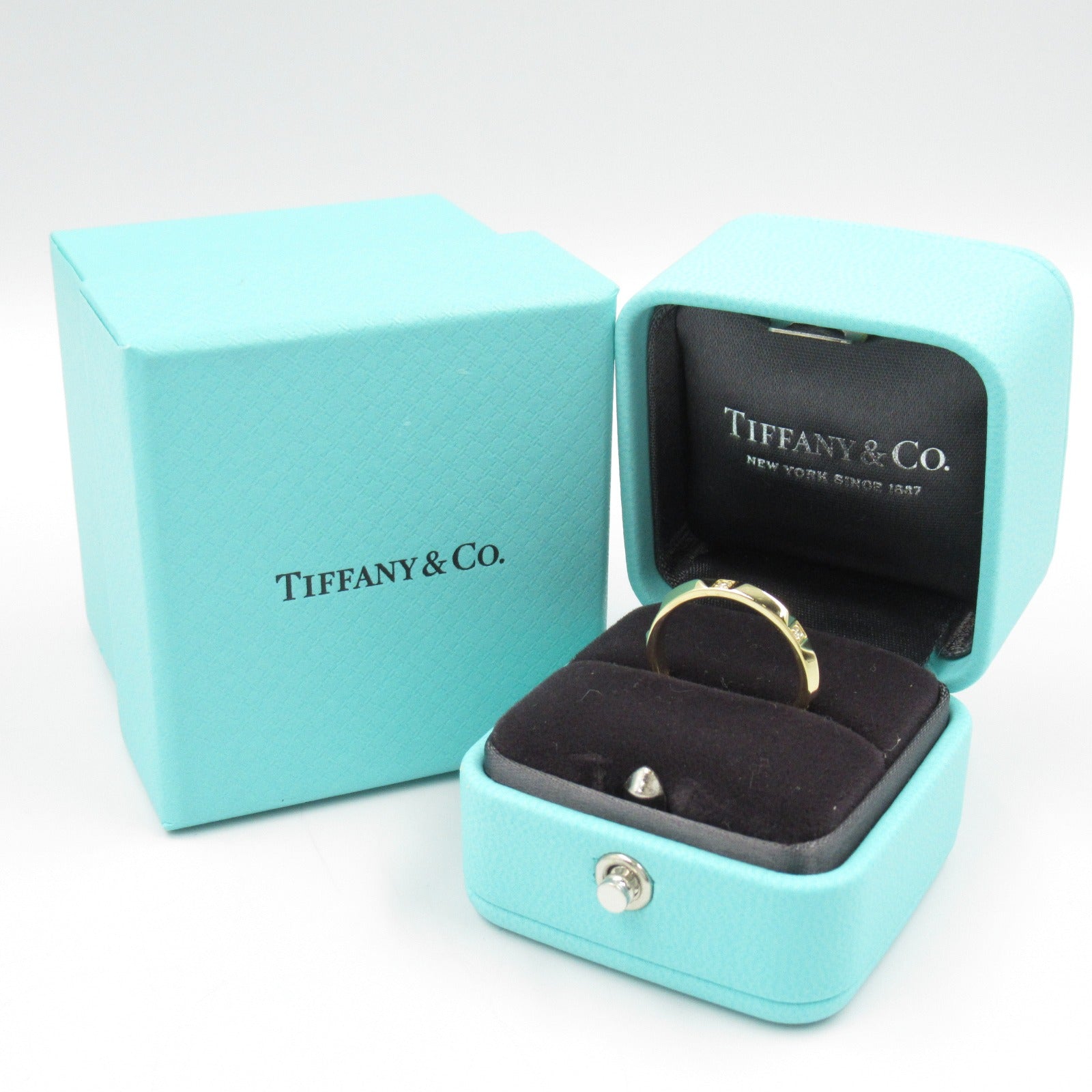 Tiffany & Co True Band 6P Diamond Ring K18 YG