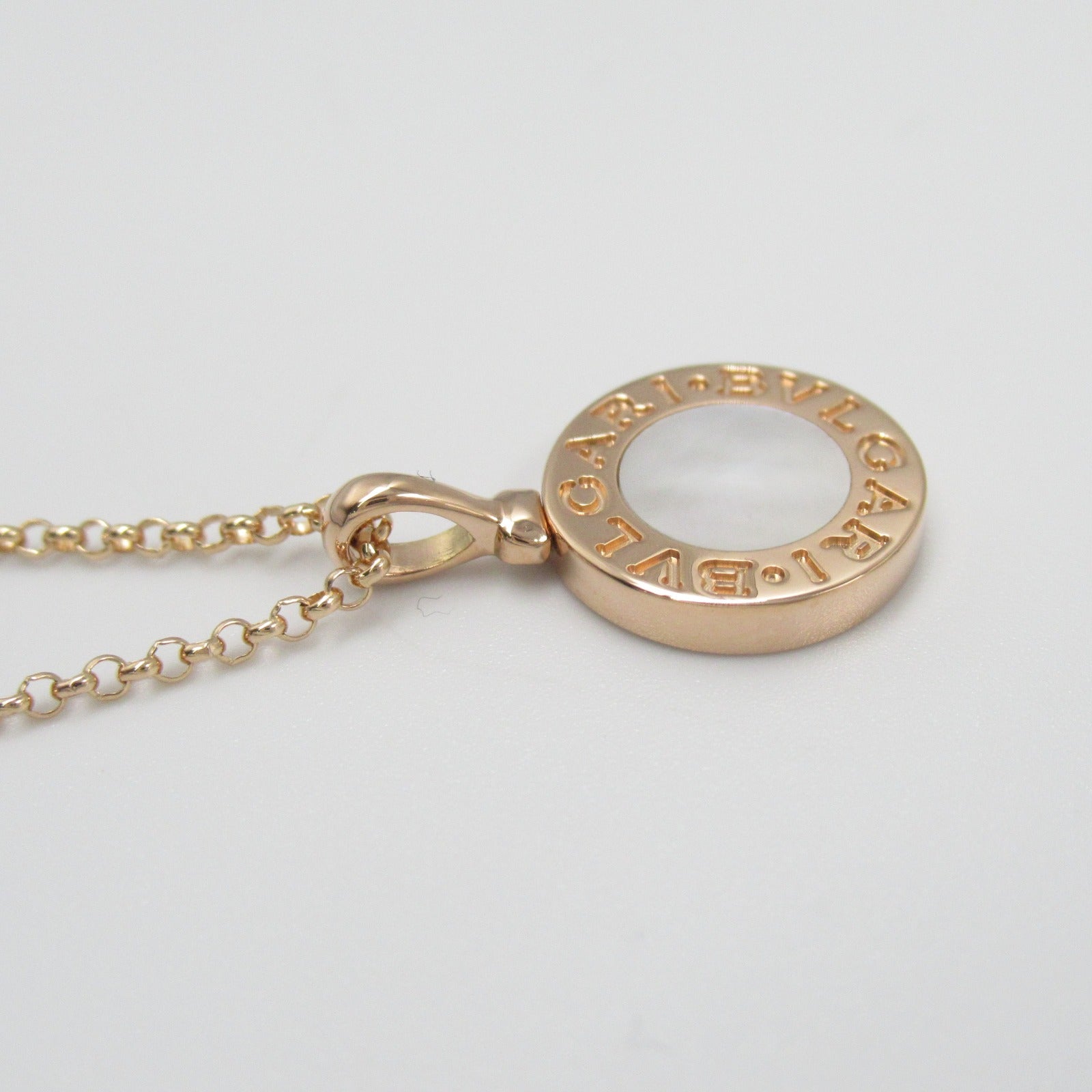 Bvlgari Necklace K18PG Pink Gold Mother of Pearl