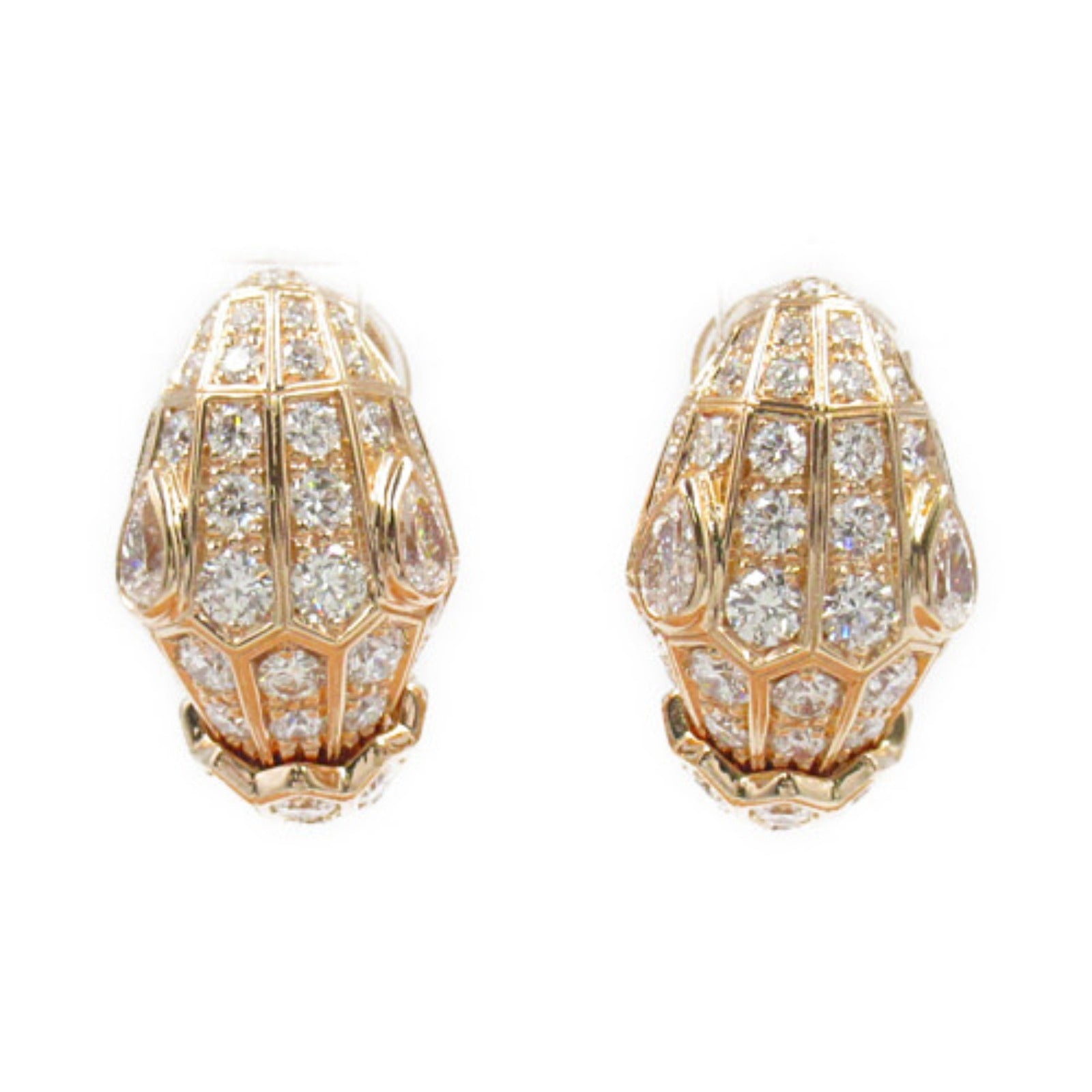 Bvlgari Serpenti Diamond Earrings K18PG