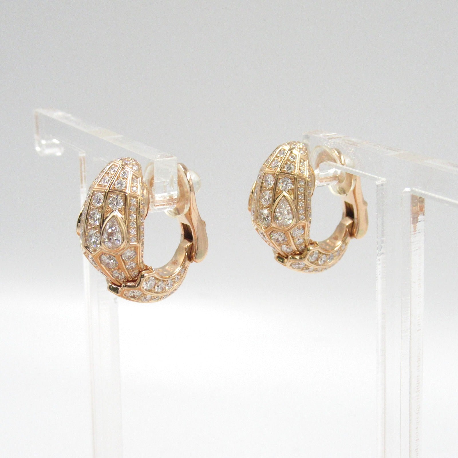 Bvlgari Serpenti Diamond Earrings K18PG