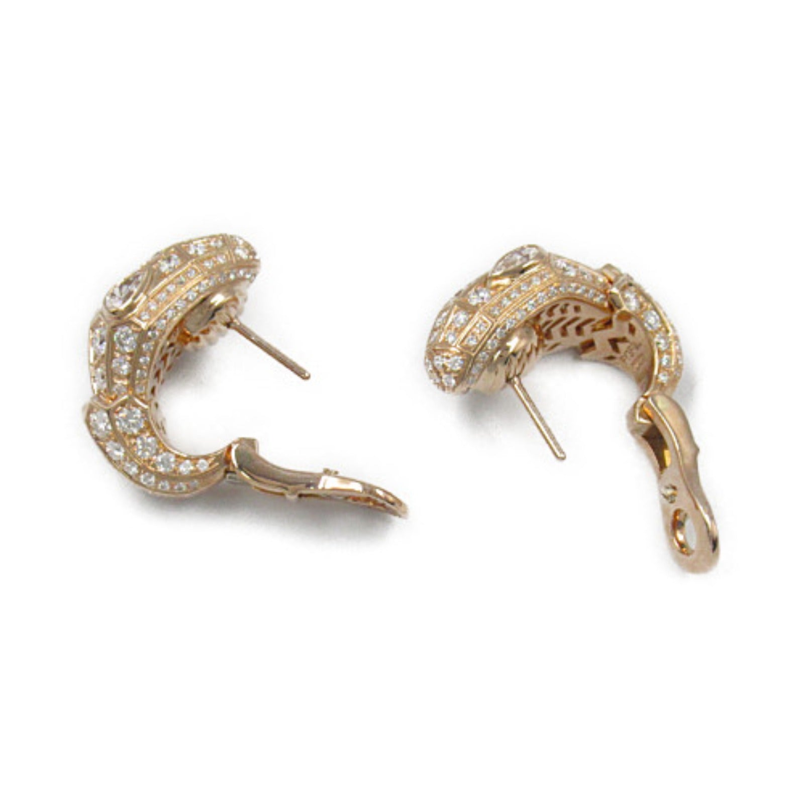 Bvlgari Serpenti Diamond Earrings K18PG