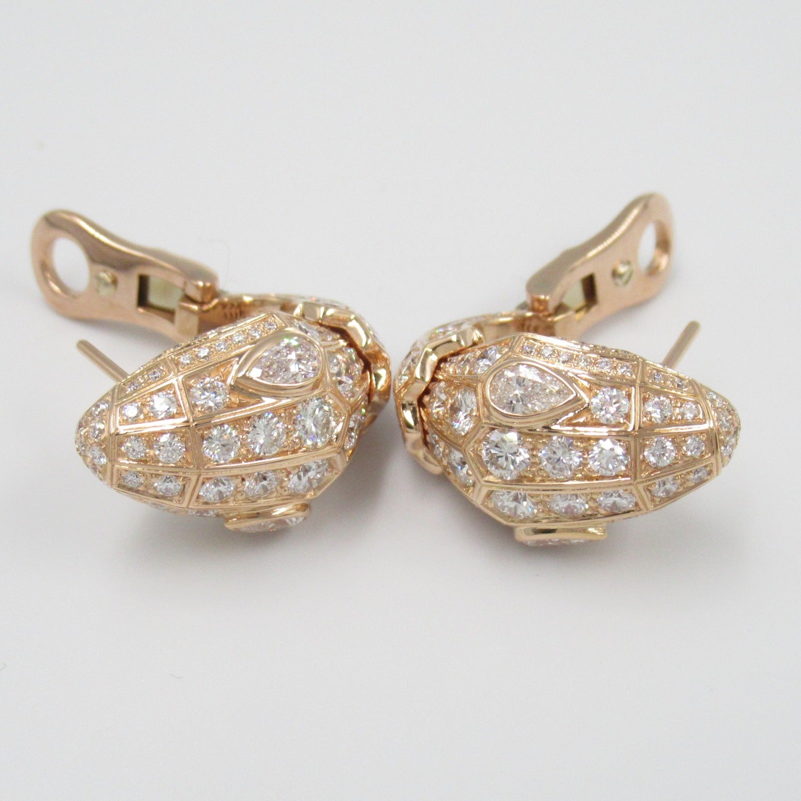 Bvlgari Serpenti Diamond Earrings K18PG