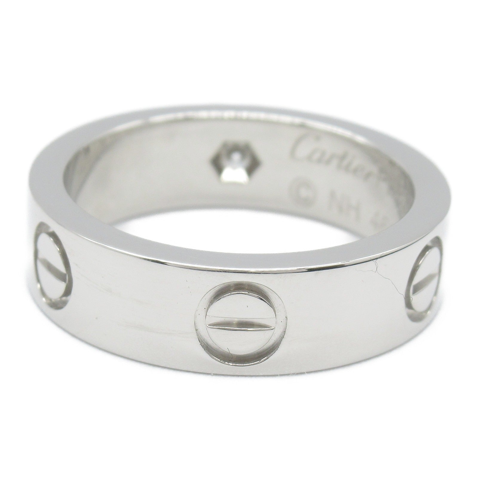 Cartier Love Ring Pt950 Platinum Diamond