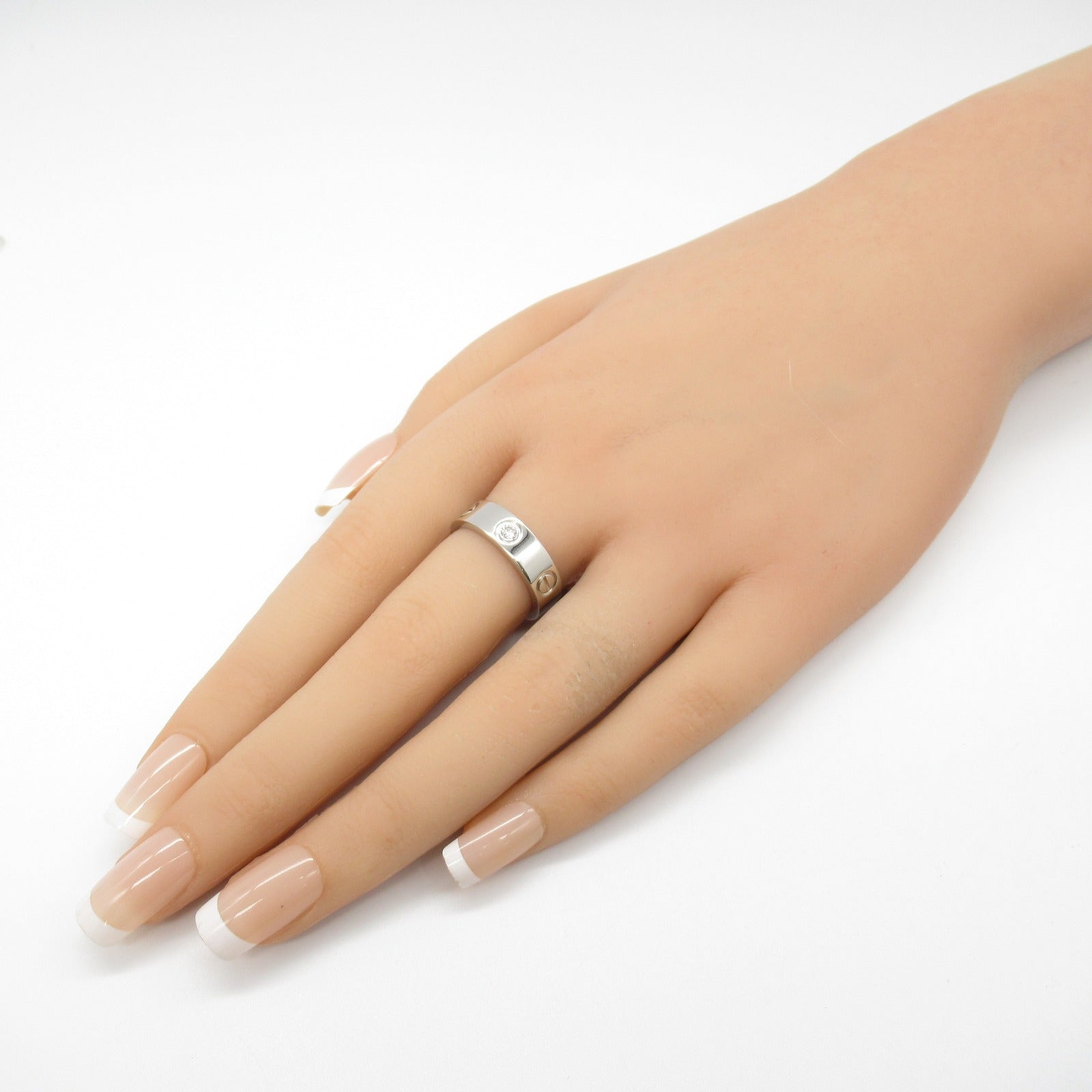 Cartier Love Ring Pt950 Platinum Diamond