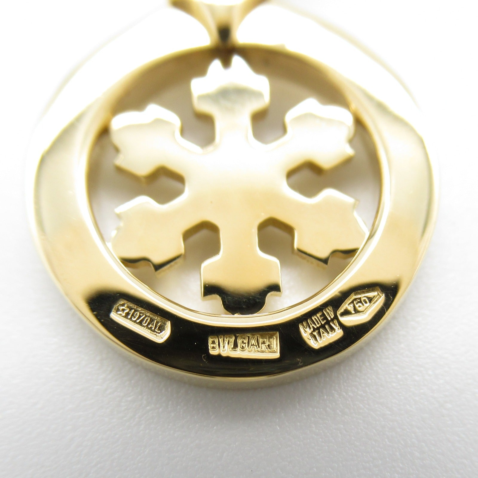 Bvlgari Tondo Snow Charm Pendant K18 Gold