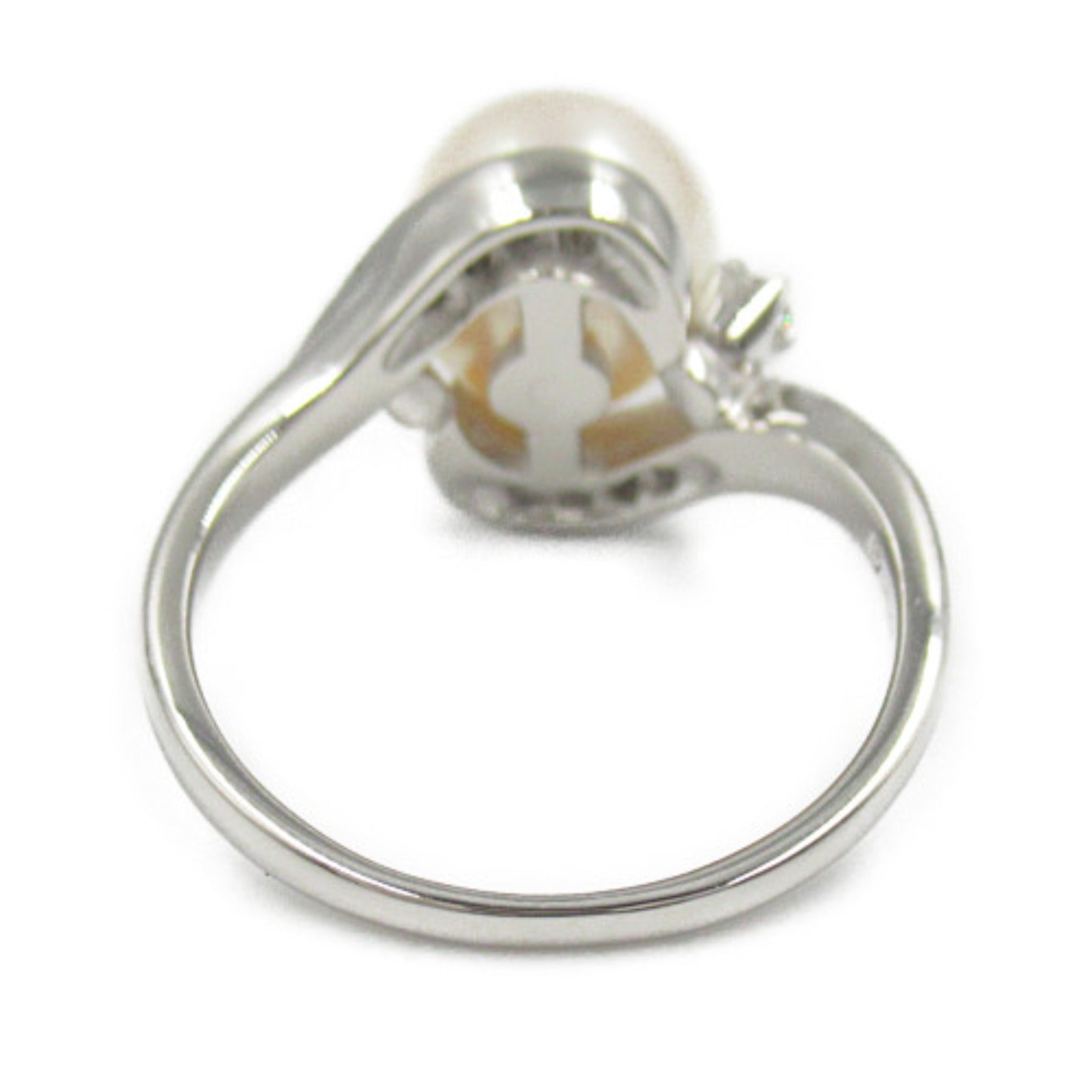 MIKIMOTO Akoya Pearl Diamond Ring Pt950 Platinum