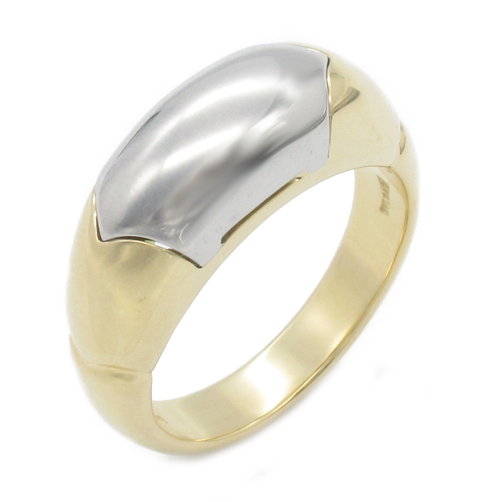 Bvlgari K18 Yellow Gold Stainless Steel Ring