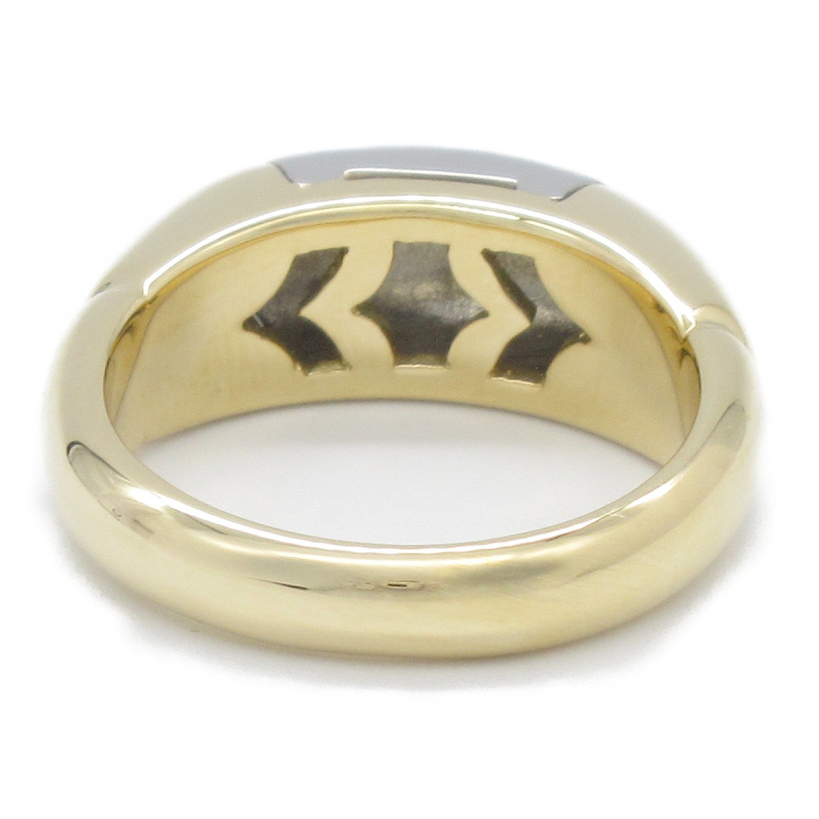 Bvlgari K18 Yellow Gold Stainless Steel Ring