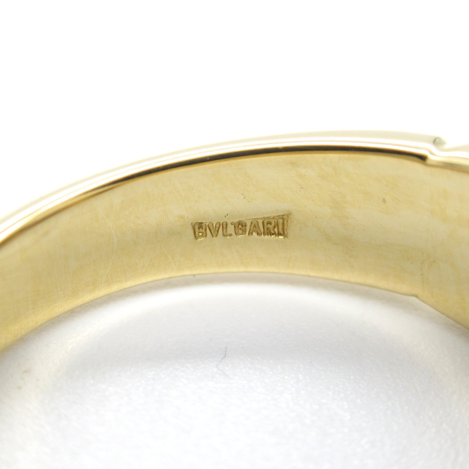 Bvlgari K18 Yellow Gold Stainless Steel Ring