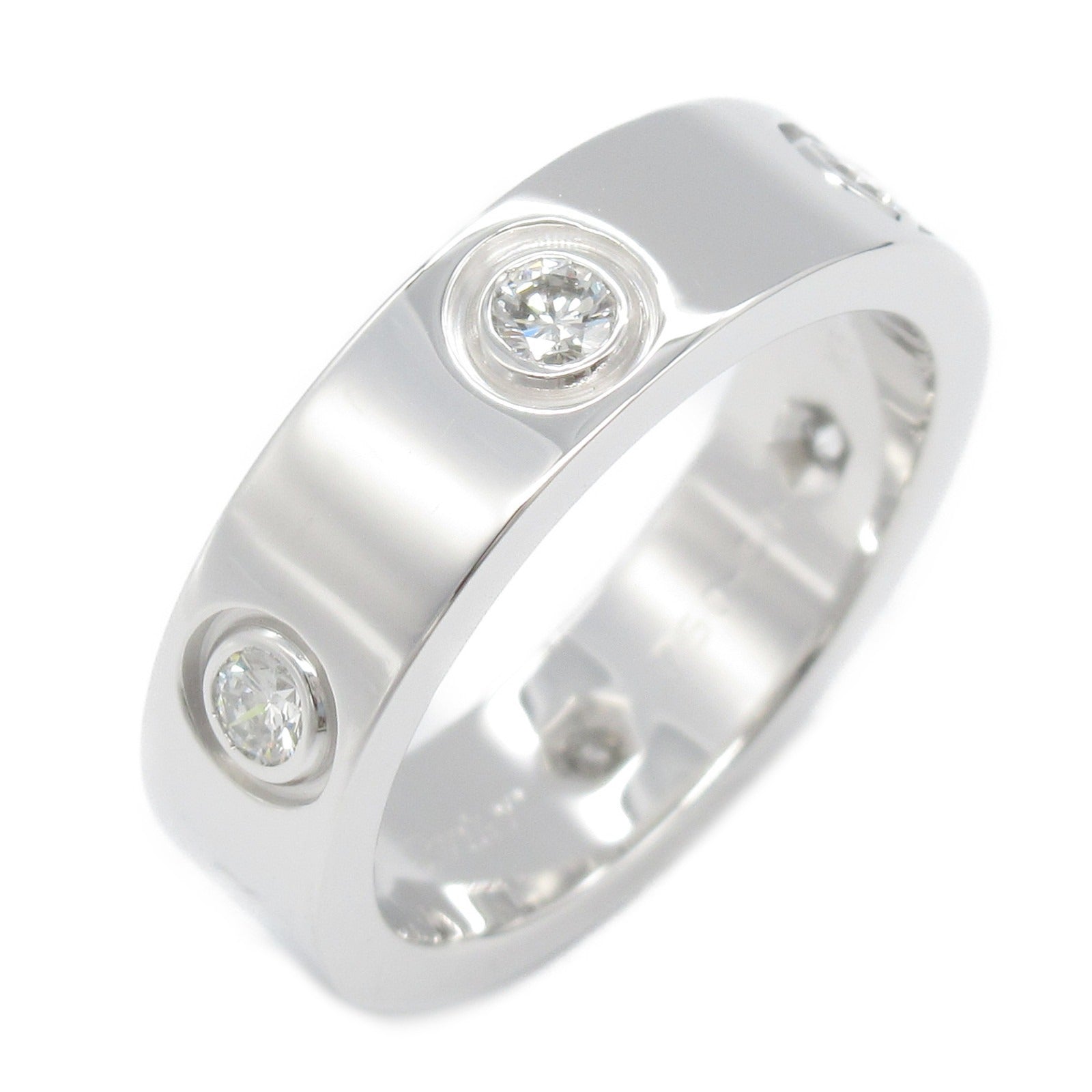 Cartier Love Ring 6PD K18WG Diamond