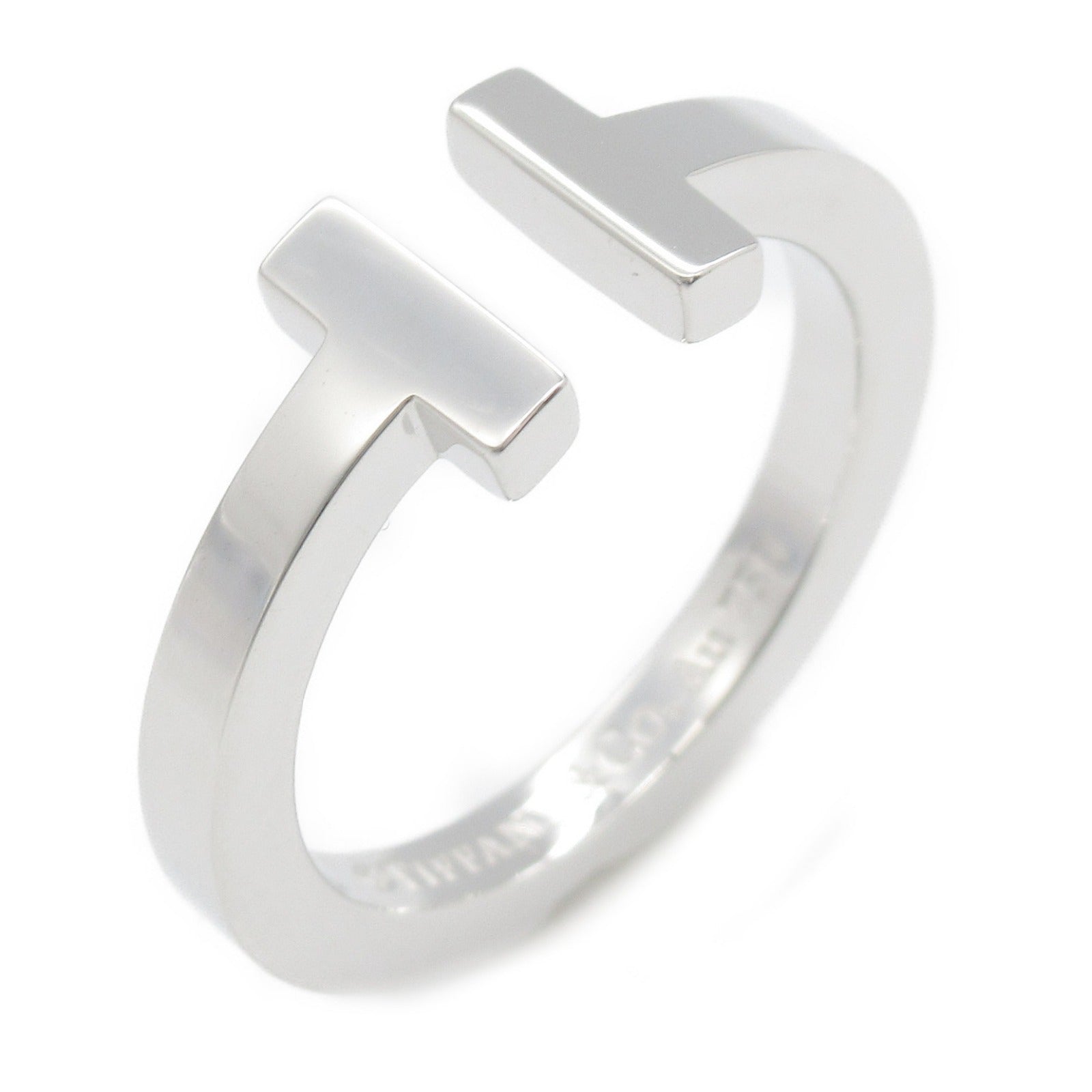 Tiffany & Co T Square Ring K18WG White Gold