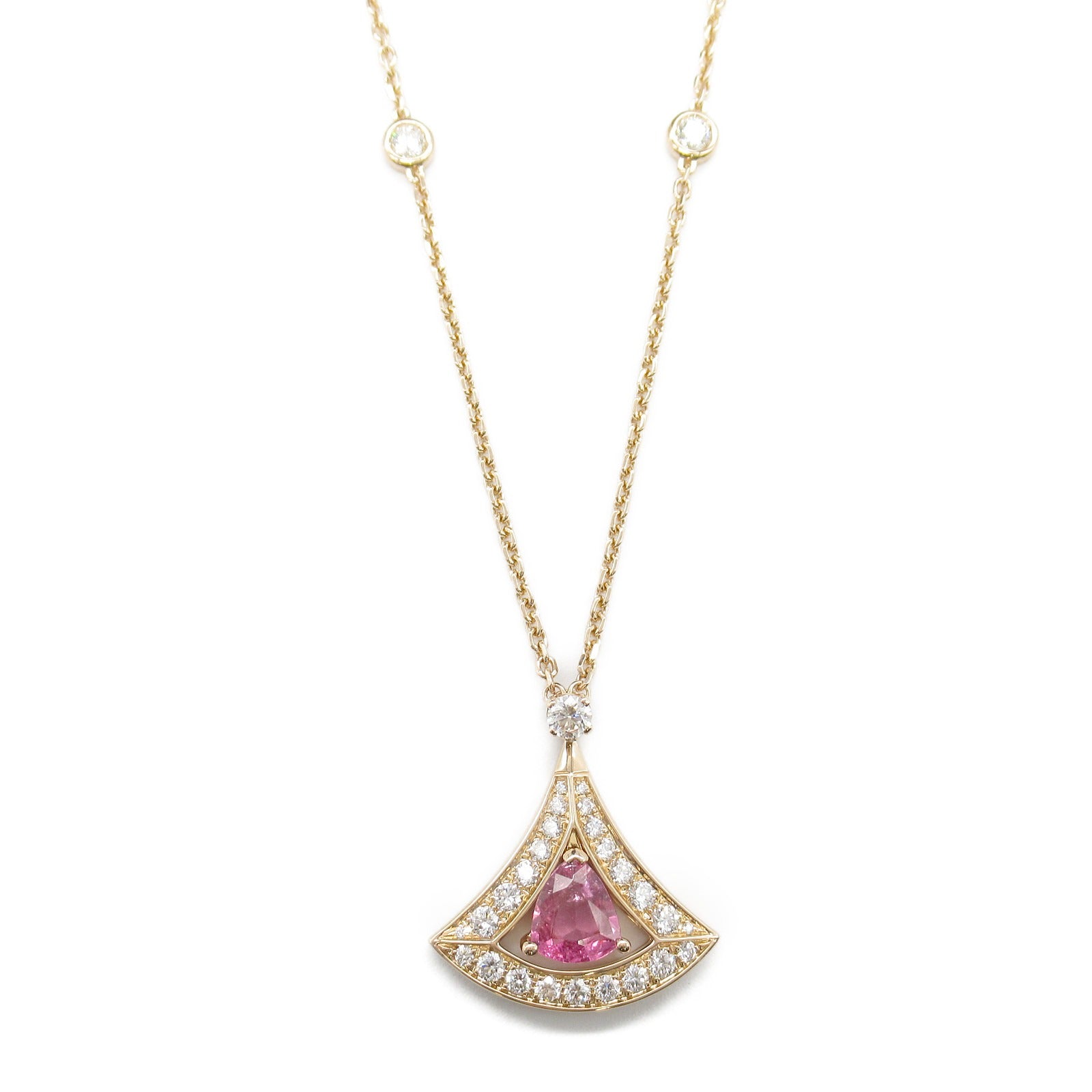 Bvlgari Diva Dream Necklace K18PG Diamond Pink Tourmaline