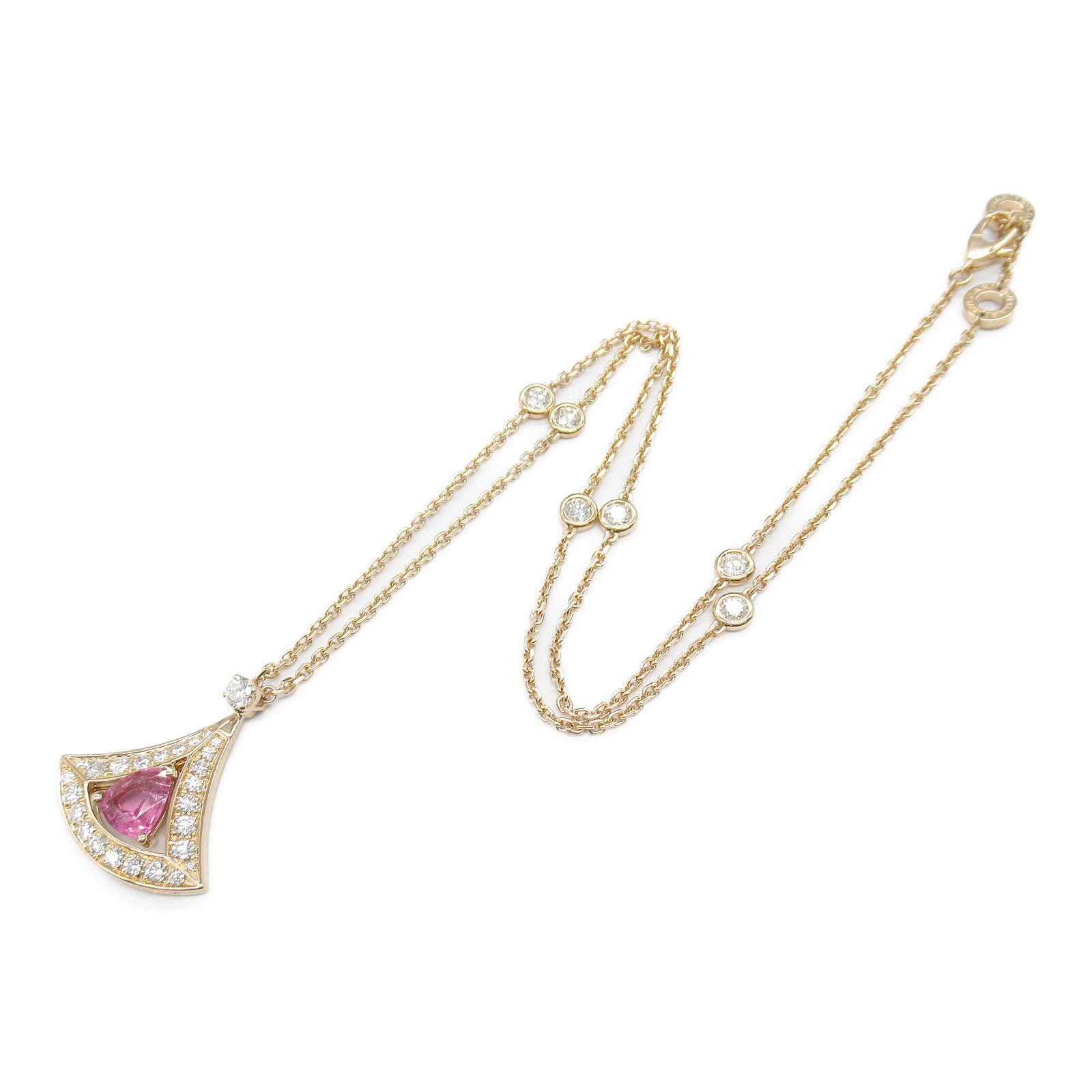 Bvlgari Diva Dream Necklace K18PG Diamond Pink Tourmaline