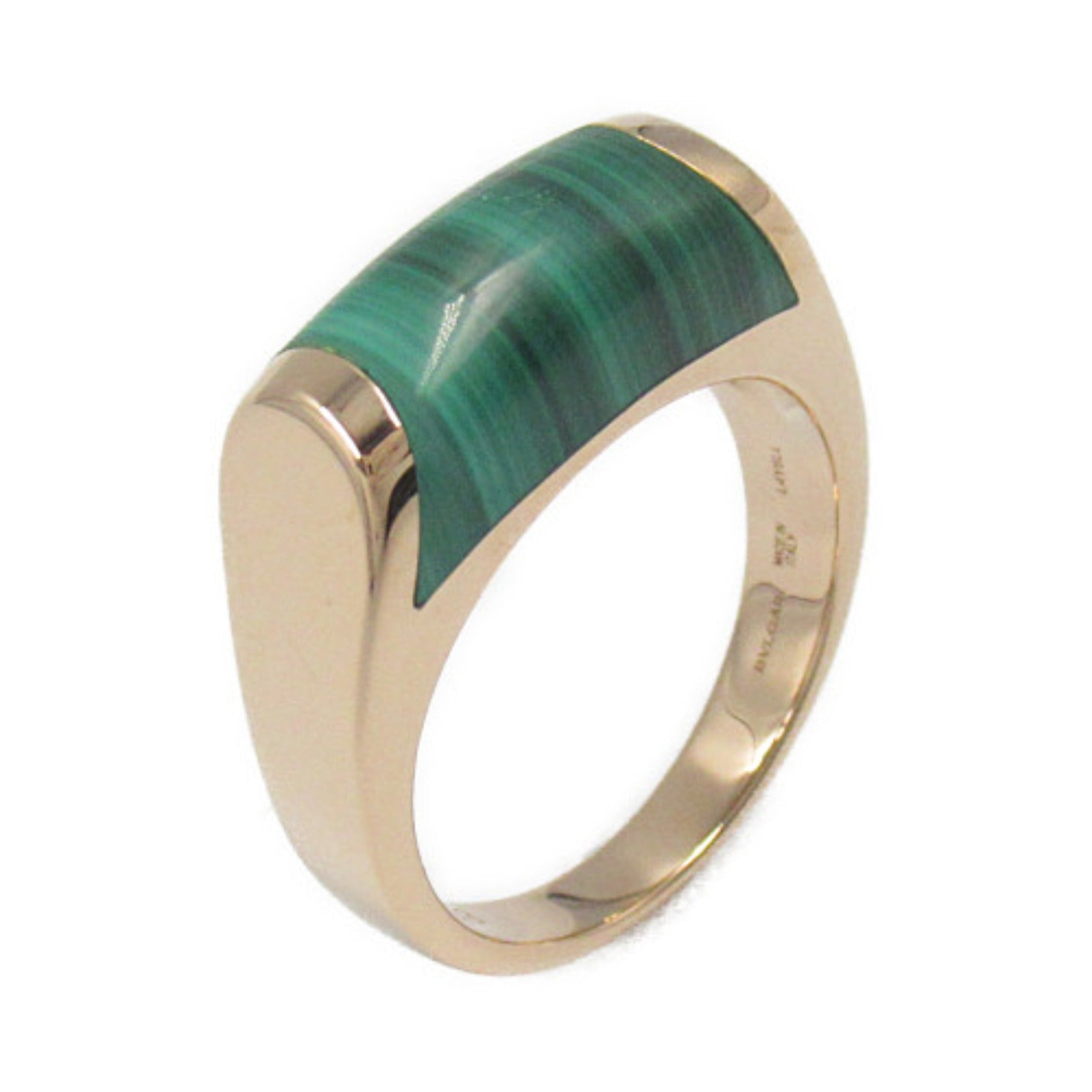 Bvlgari Malachite K18PG Pink Gold Ring