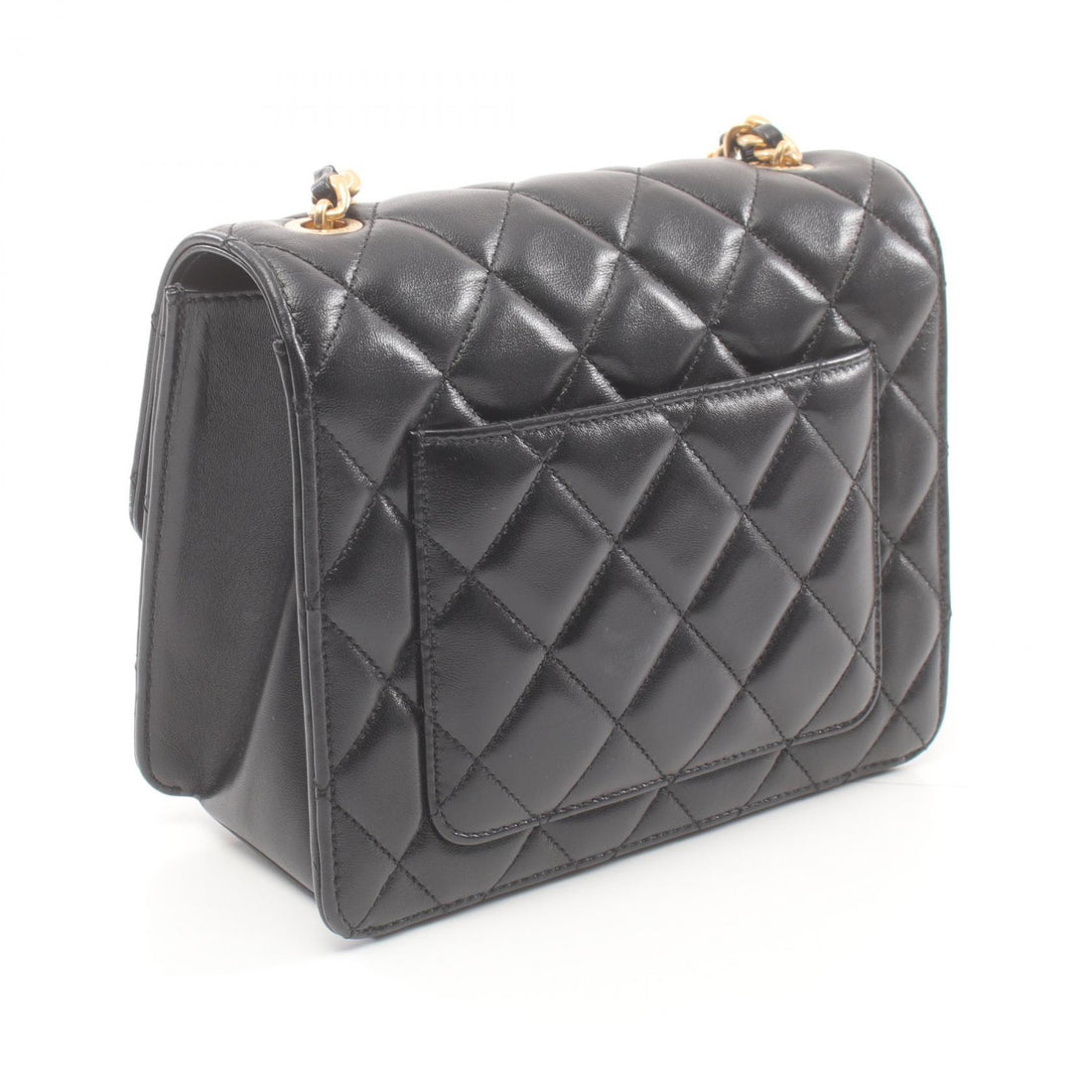 Chanel Leather Matelasse Shoulder Bag Black