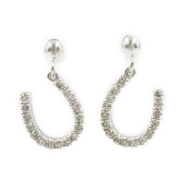 K18WG White Gold Diamond Earrings