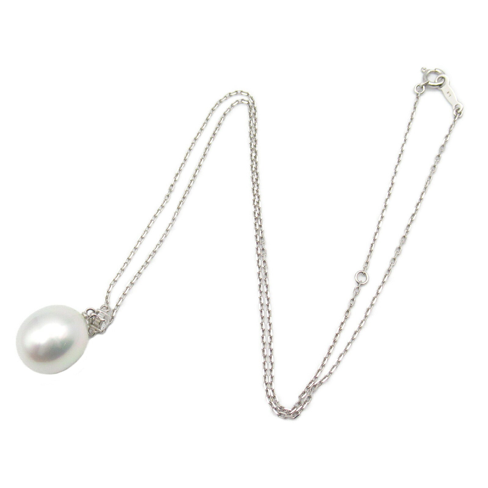 K18WG White Gold Pearl Necklace Jewelry