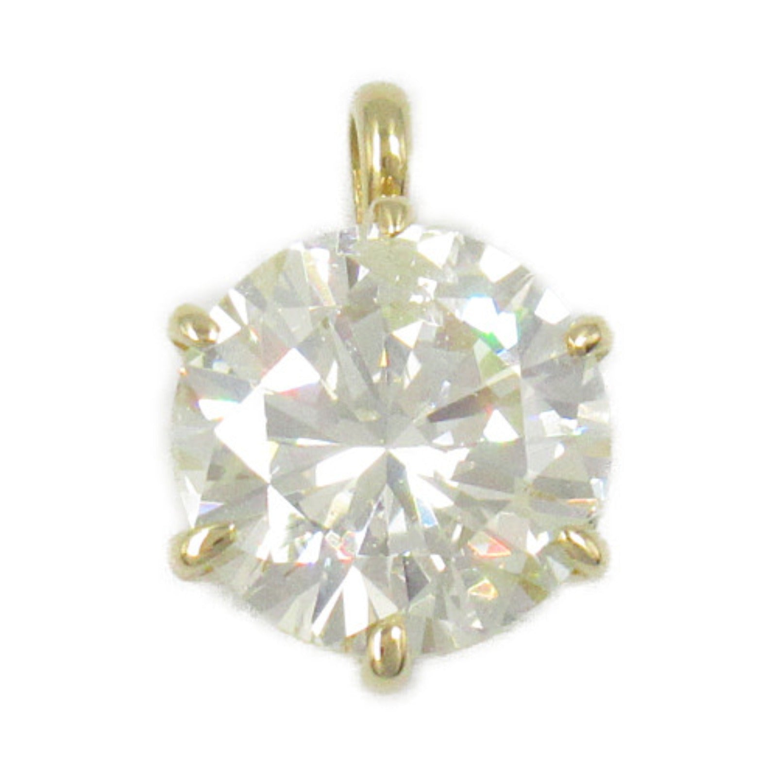 Diamond Pendant Top K18 Yellow Gold Jewelry