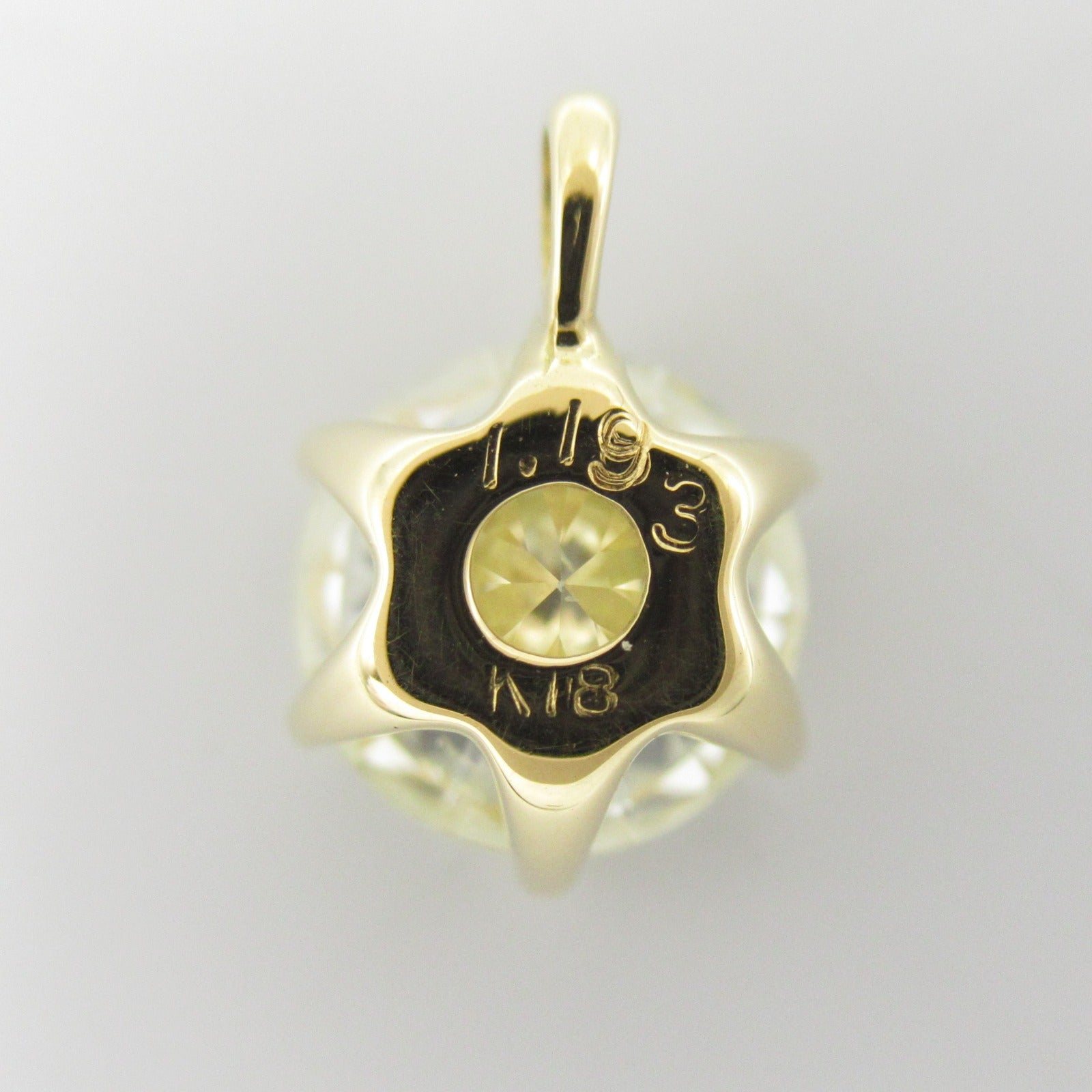 Diamond Pendant Top K18 Yellow Gold Jewelry