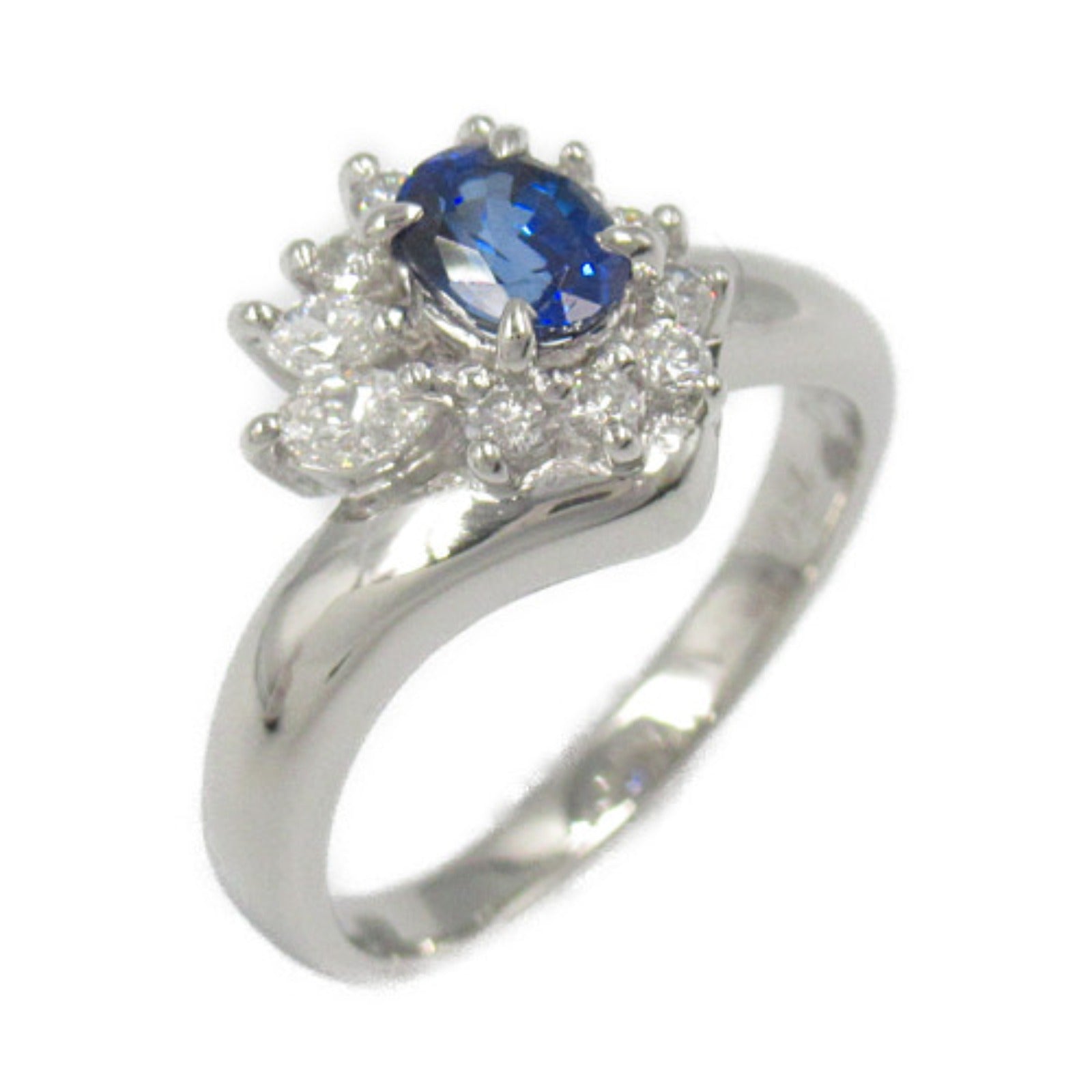 Sapphire Diamond Ring Pt900 Platinum Jewelry